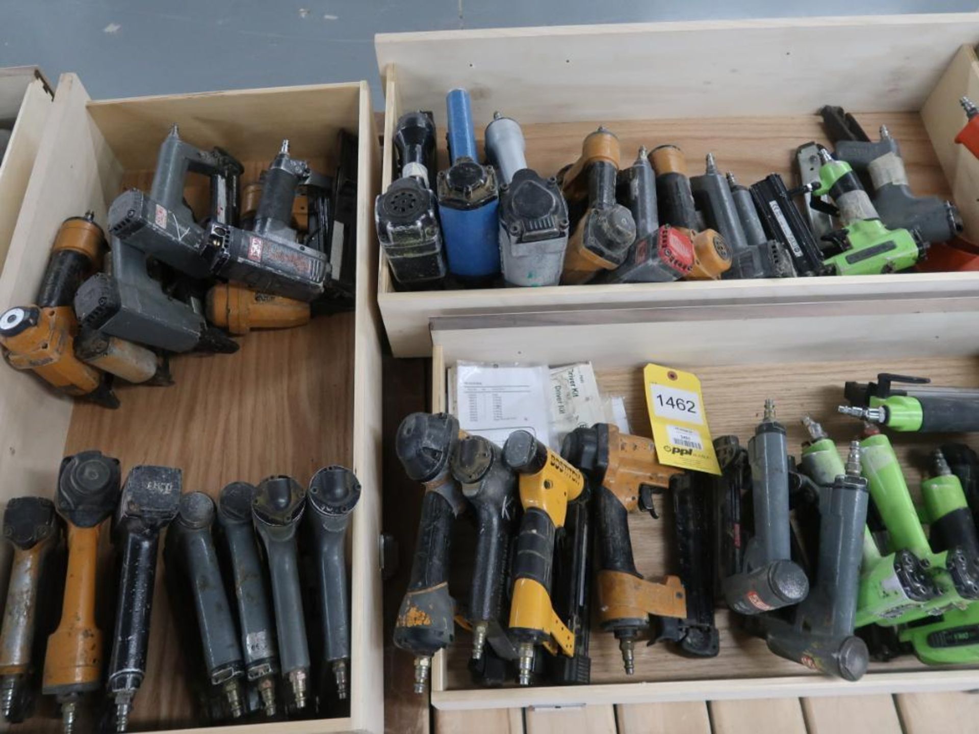 LOT: Assorted Pneumatic Tools in (3) Drawers