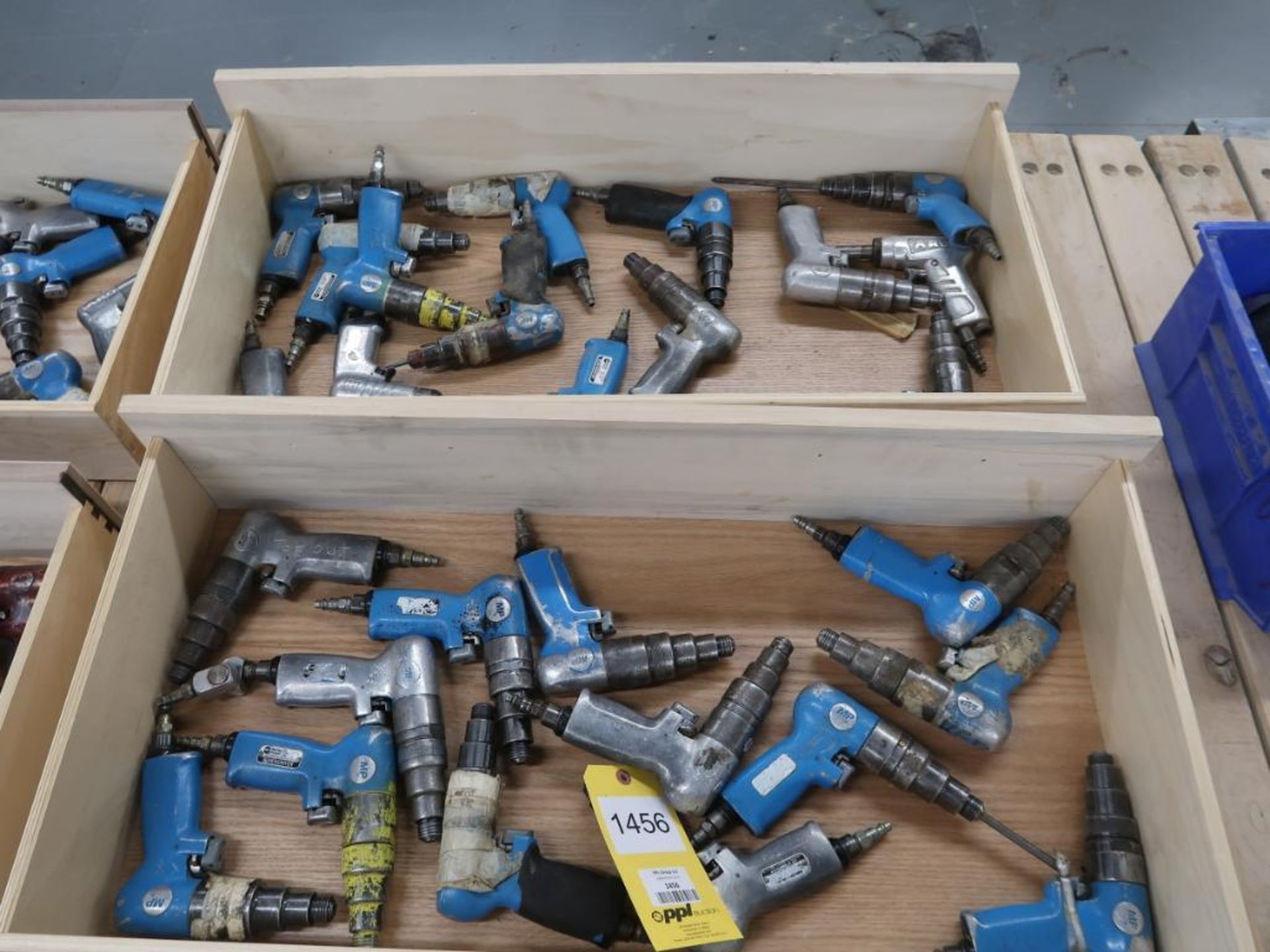 LOT: Assorted Pneumatic Tools in (2) Drawers