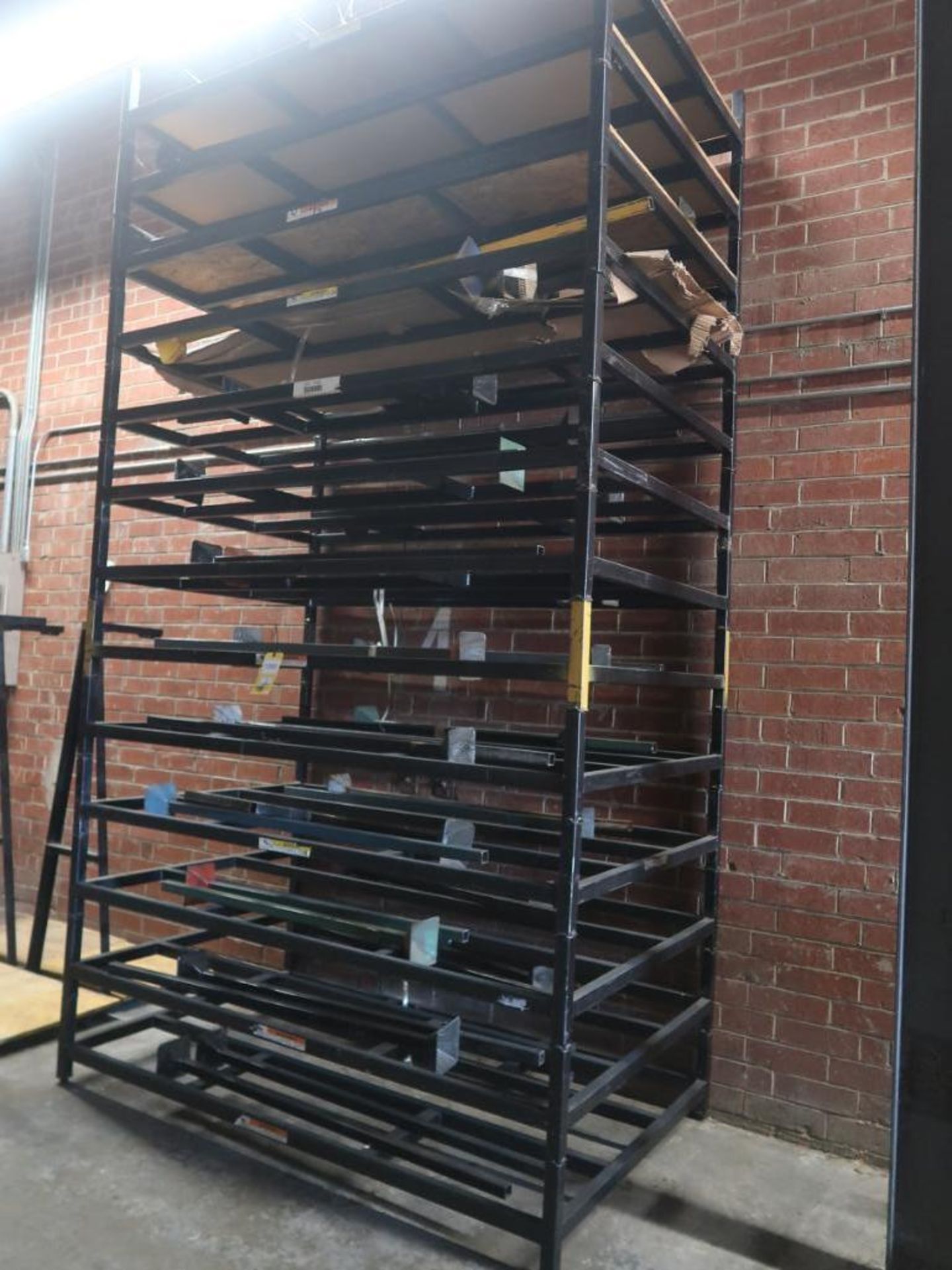 LOT: (13) Stackable Steel Material Transport Pallets (assorted leg lengths & sizes)