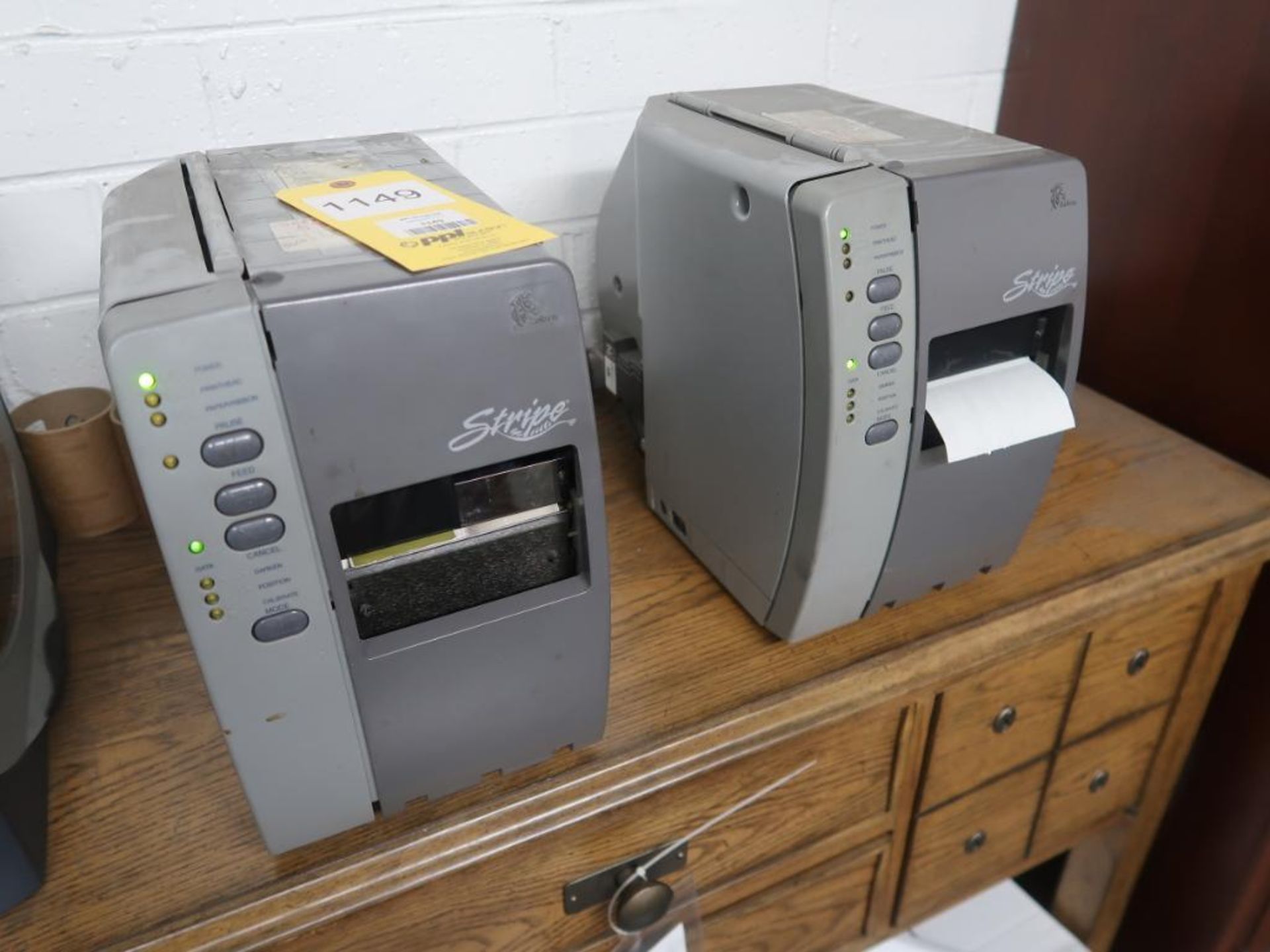 LOT: (2) ZEBRA Stripe Printers