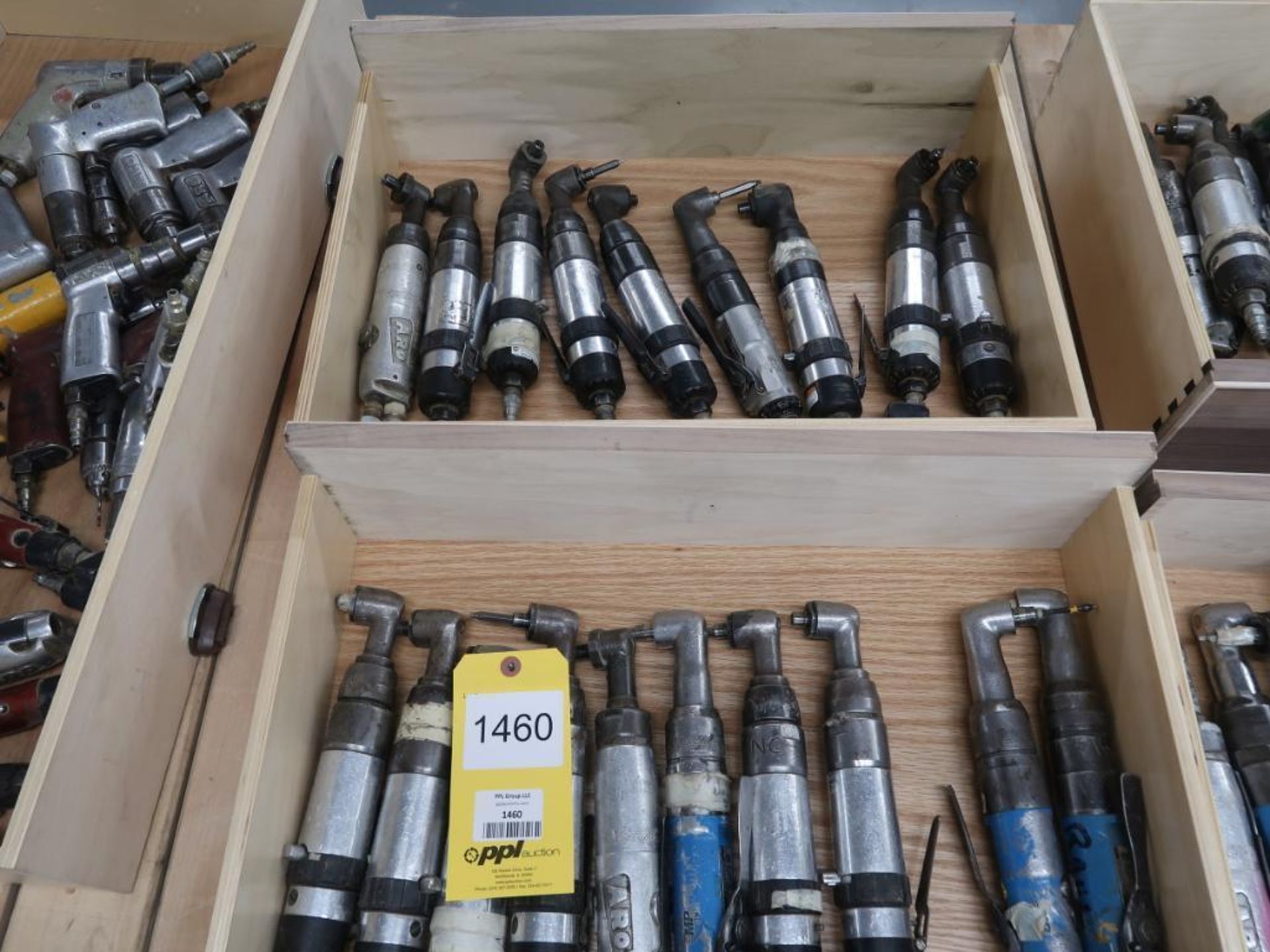 LOT: Assorted Pneumatic Tools in (2) Drawers