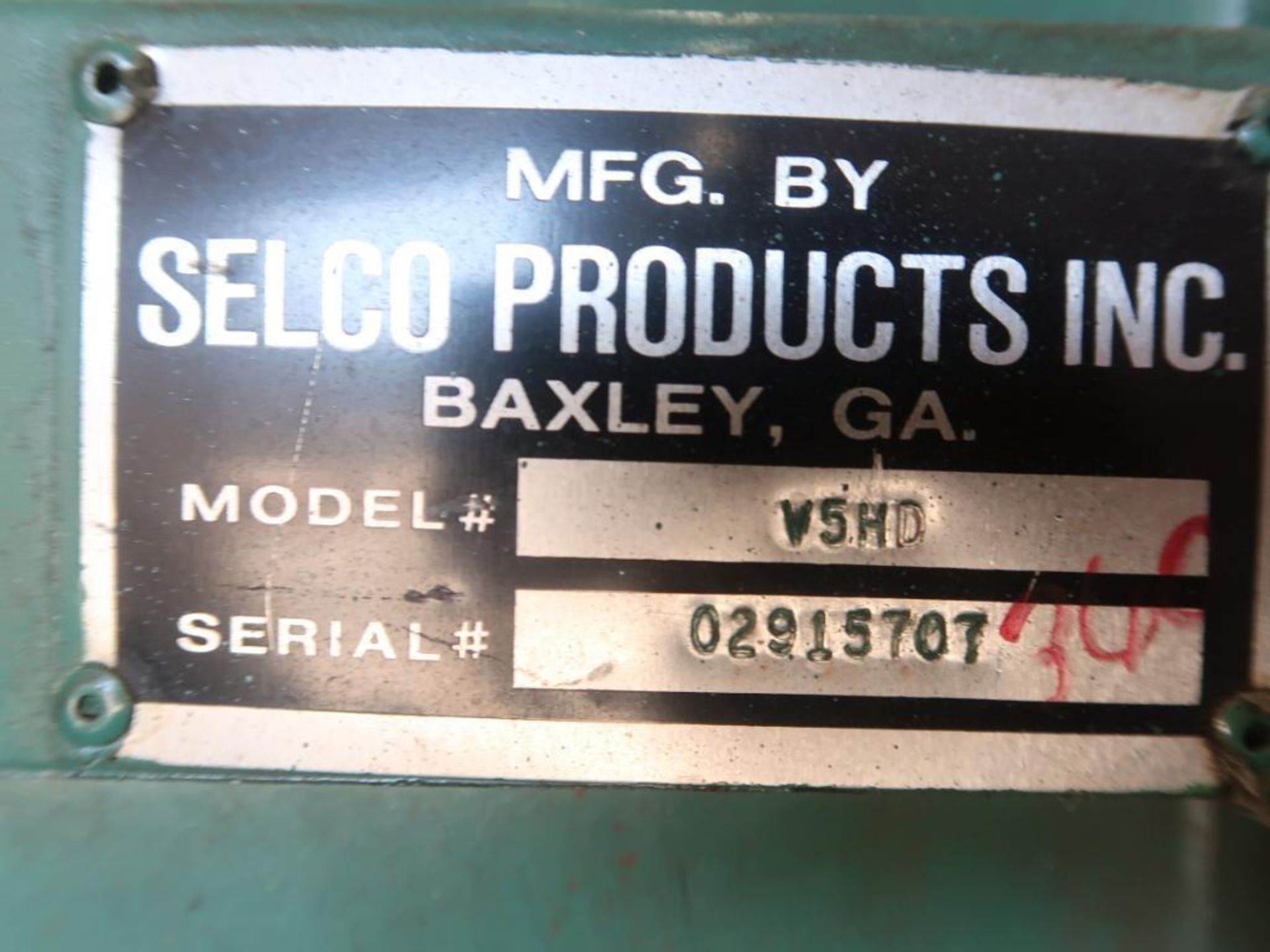 SELCO 30 in. x 60 in. Hydraulic Baler Model V5HD, S/N 02915707 - Image 2 of 2
