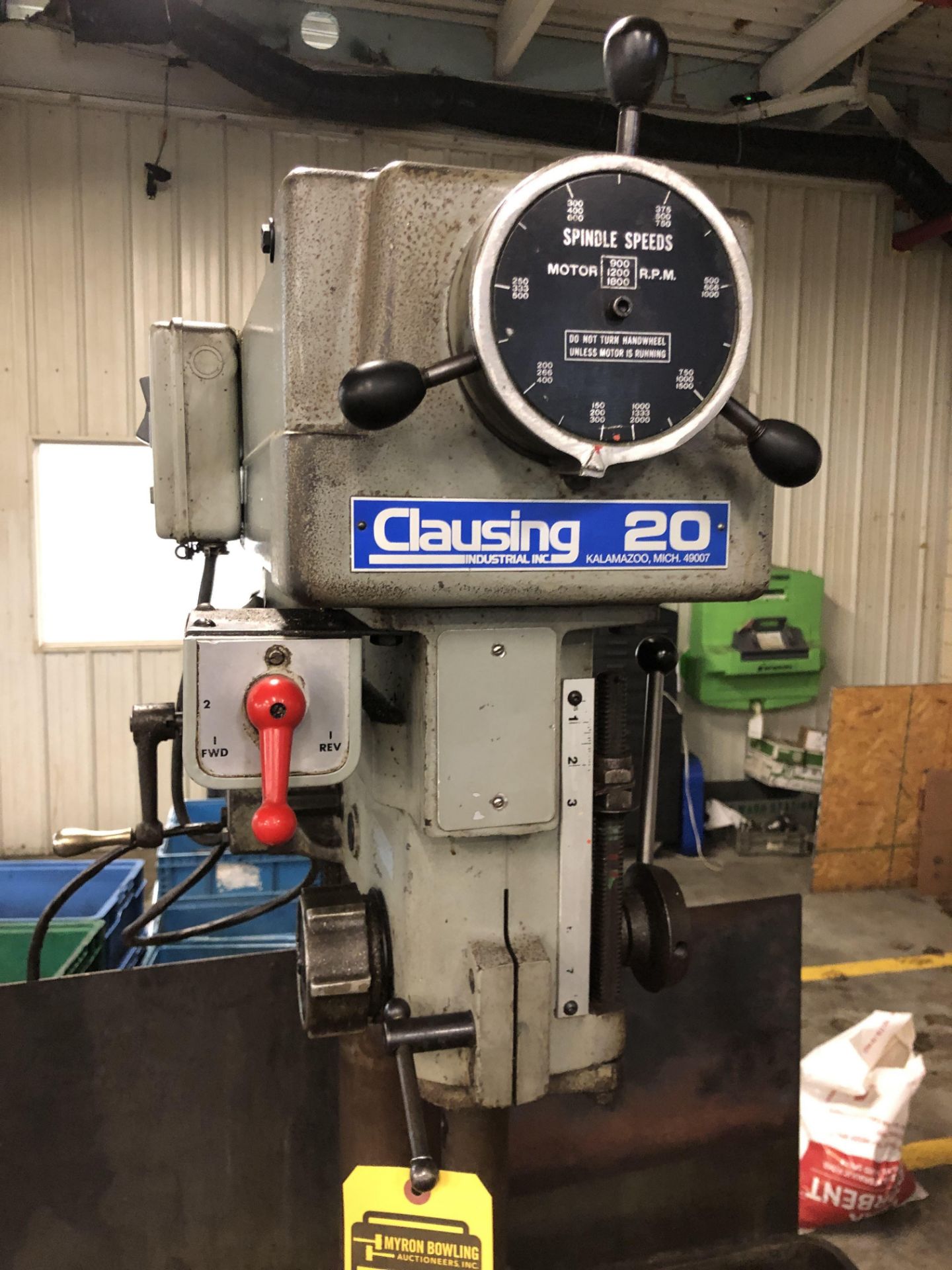 CLAUSING 20'' DRILL PRESS; 1 1/2 HP, 150-2000 RPM, 39 3/4'' X 24; TABLE, 7 1/2'' HEAD ADJUSTMENT - Image 3 of 3