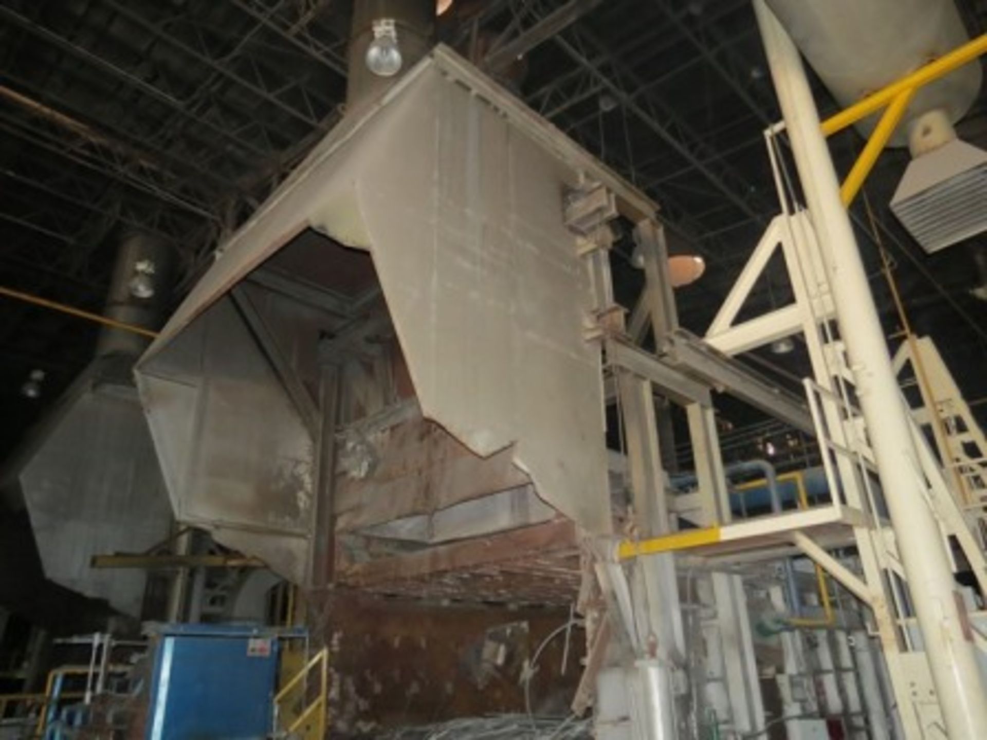 Melting furnace with dumper, hood and ductwork for gas extraction. - Image 18 of 28