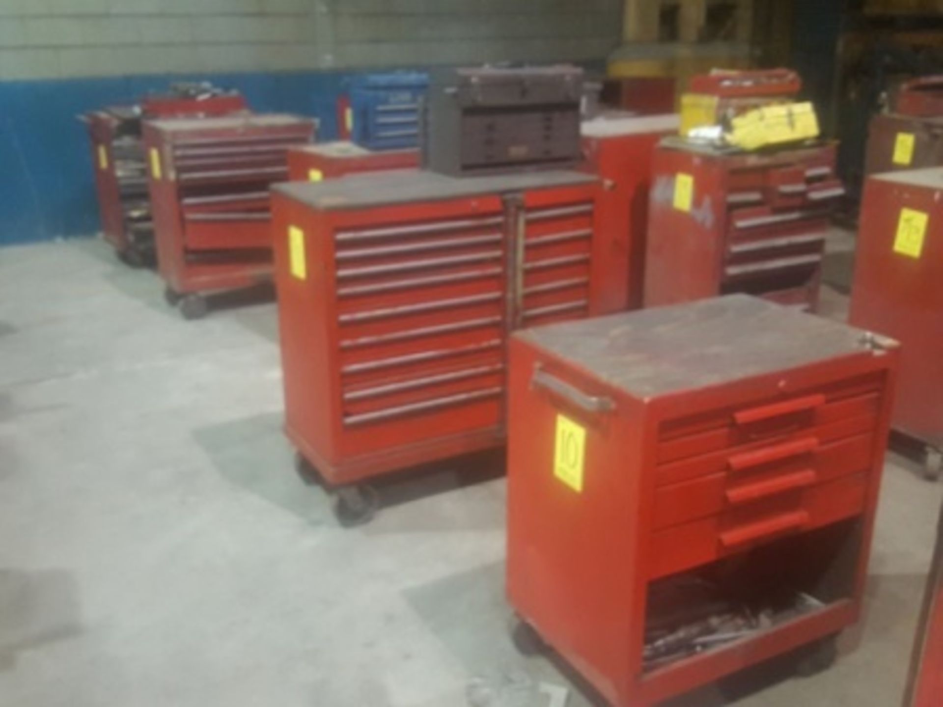 3 Tool cabinets, on casters