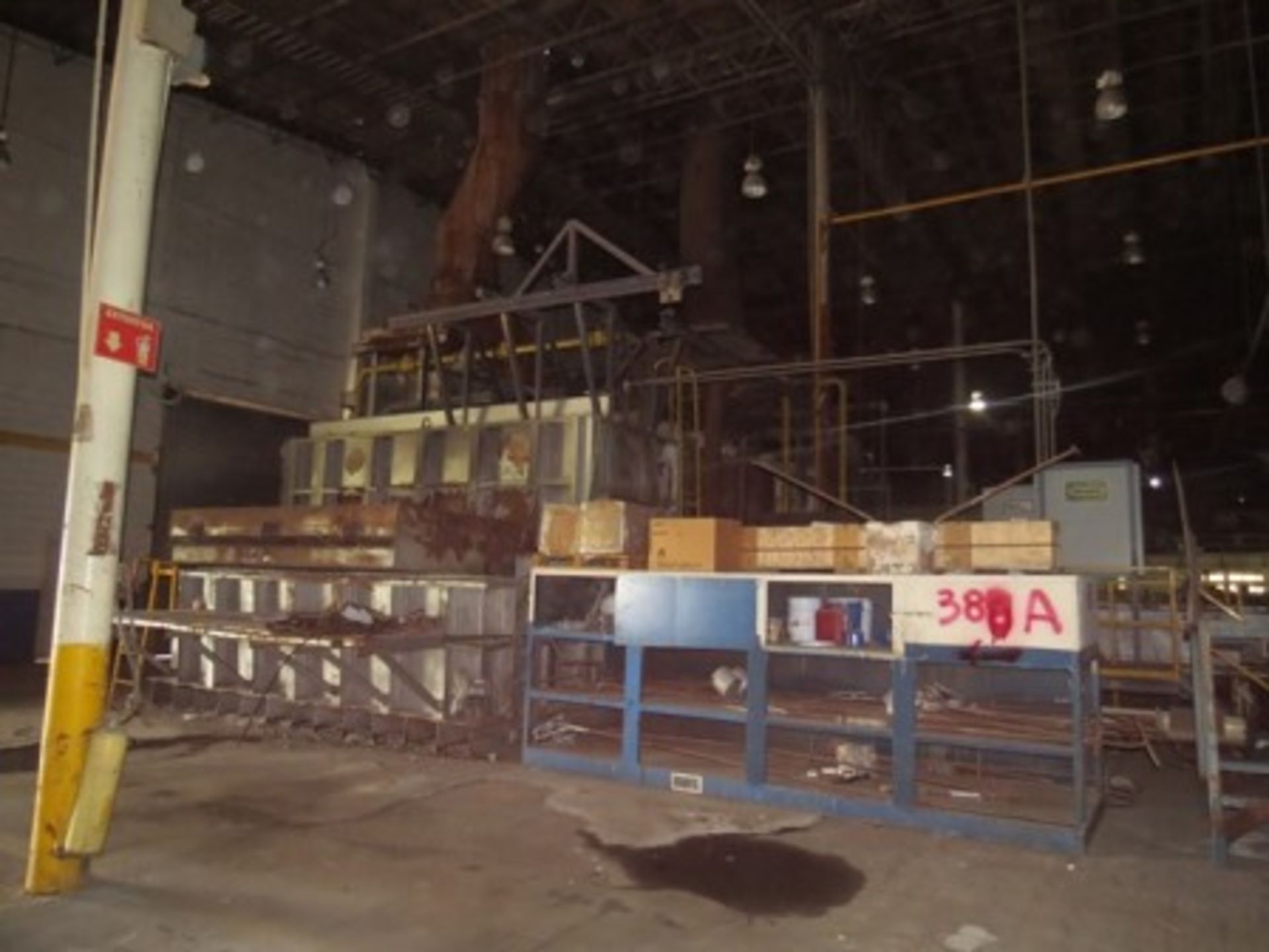 Melting furnace with dumper, hood and ductwork for gas extraction. - Image 3 of 28