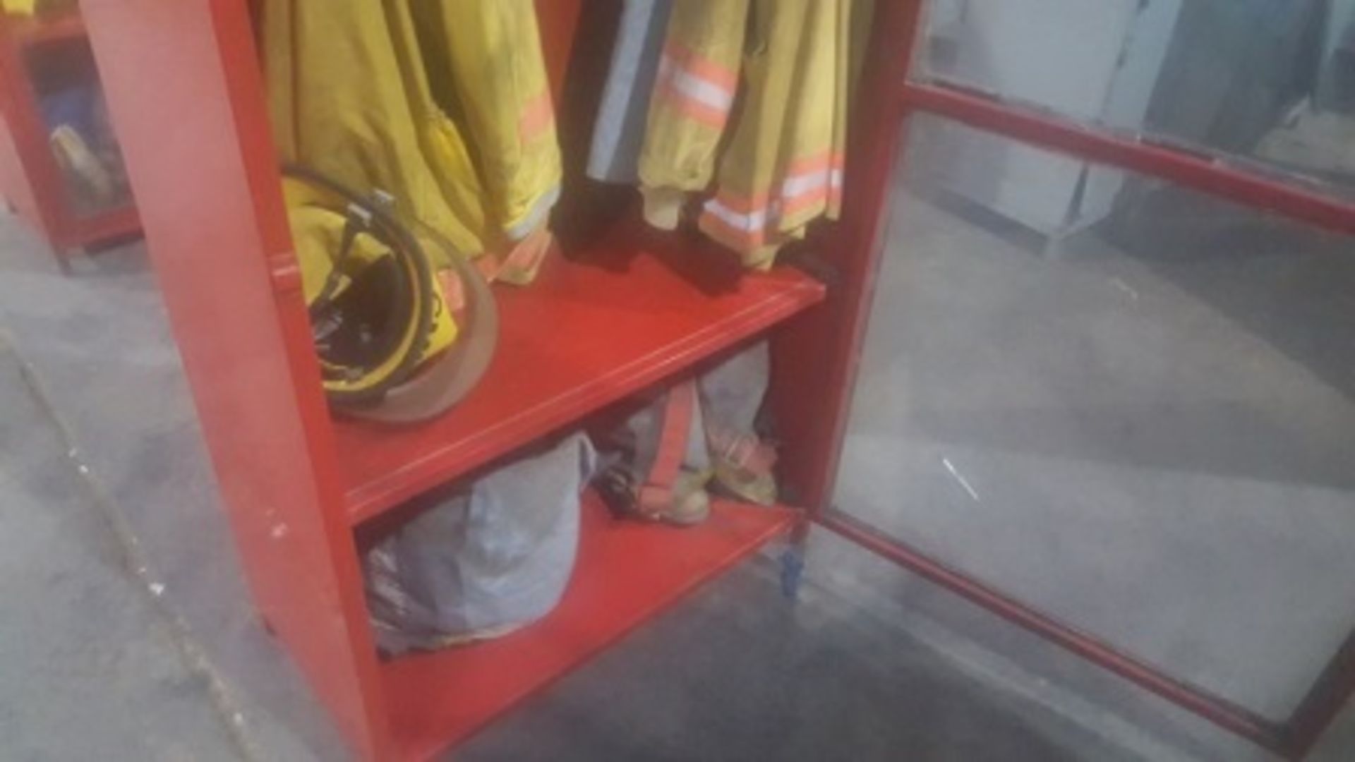 (2) Cabinets with firefighting gear - Image 7 of 16