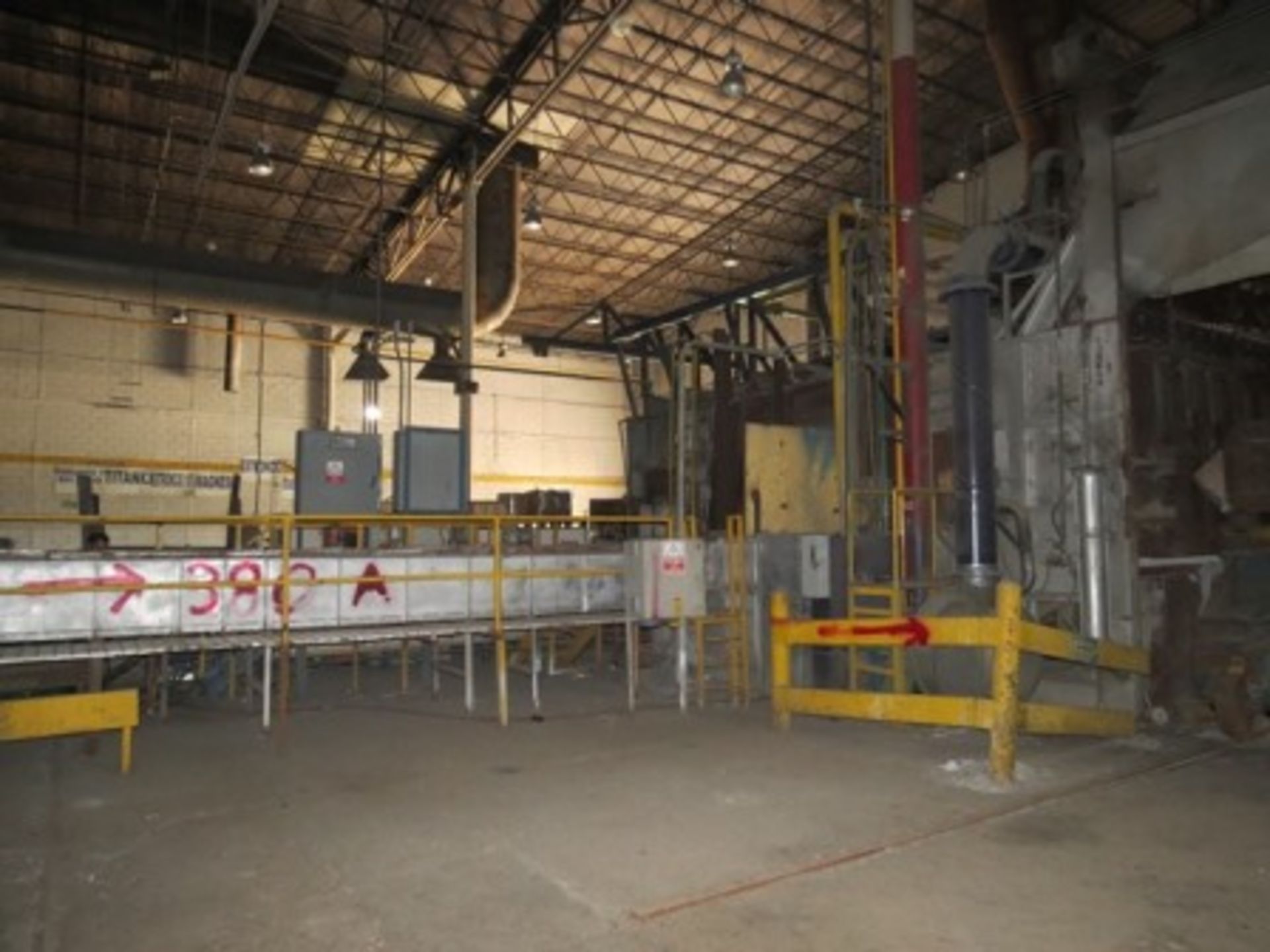 Melting furnace with dumper, hood and ductwork for gas extraction. - Image 7 of 28