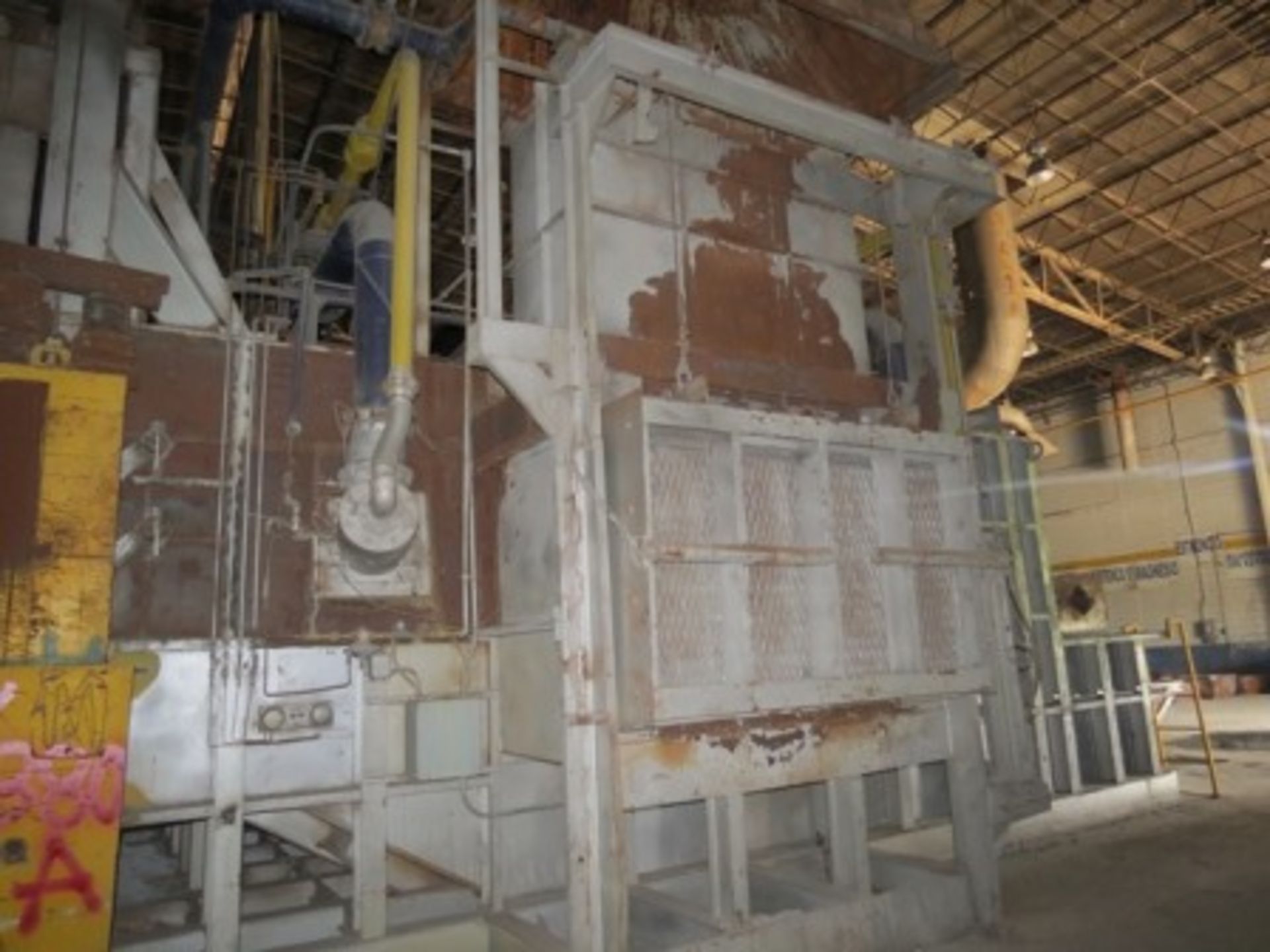 Melting furnace with dumper, hood and ductwork for gas extraction. - Image 15 of 28
