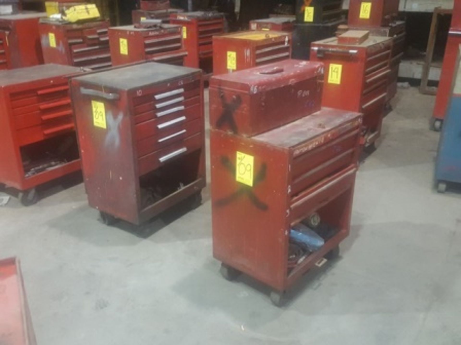 3 Tool cabinets, on casters - Image 2 of 2