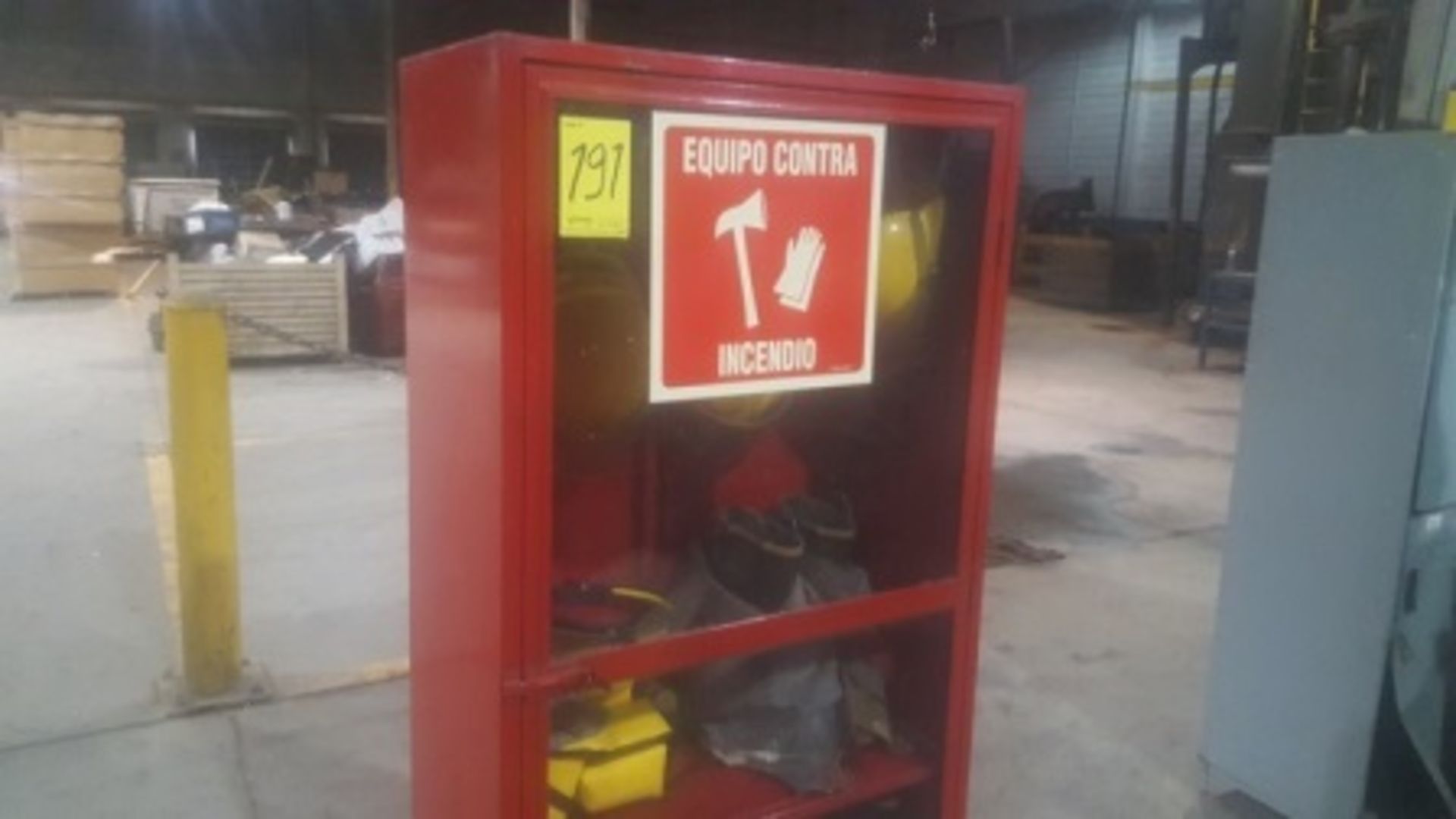 (2) Cabinets with firefighting gear