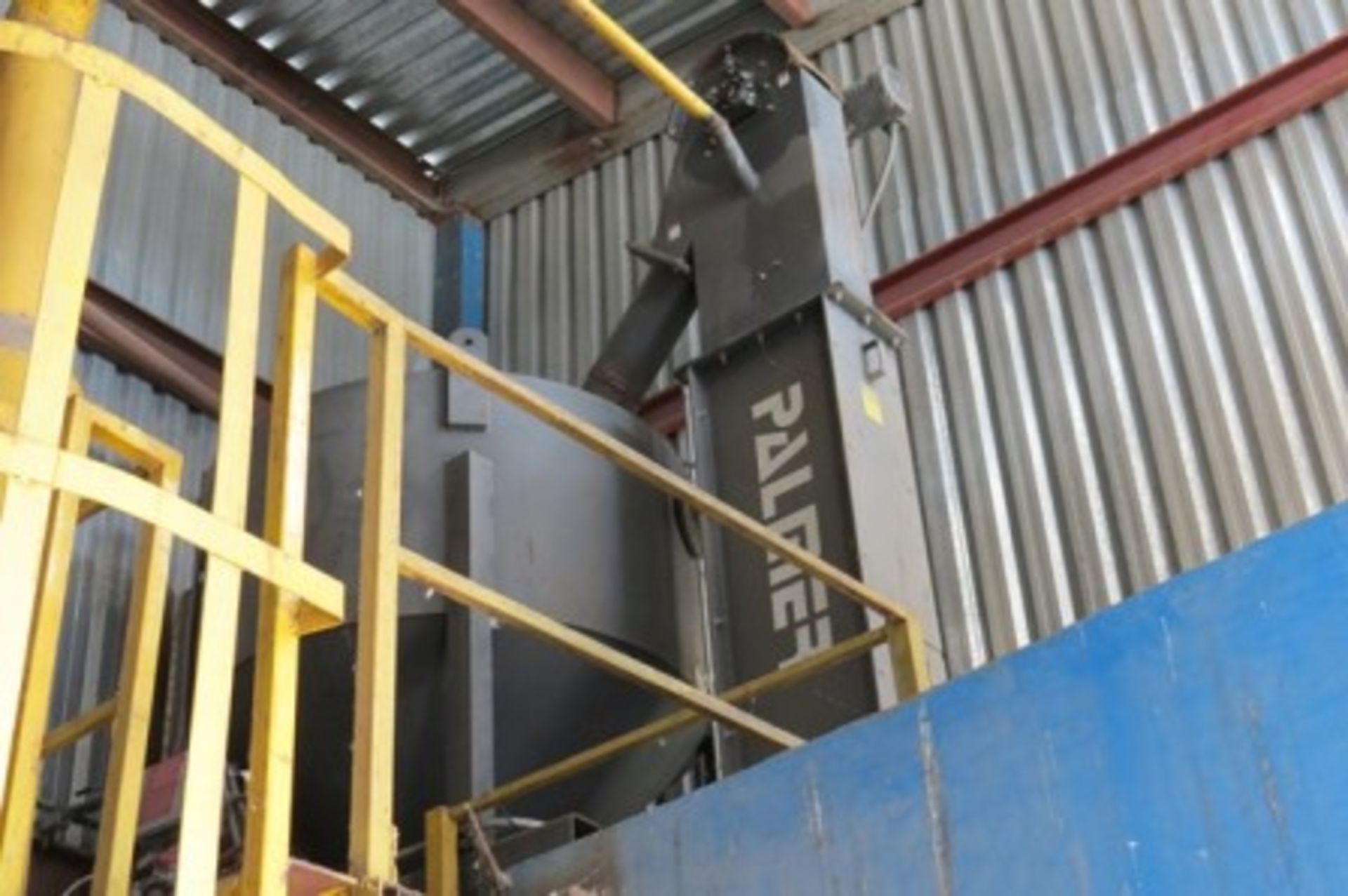 Foundry sand reclaim system, with vacuum pump, tank, agitator, dust collector, bucket elevator… - Image 11 of 14