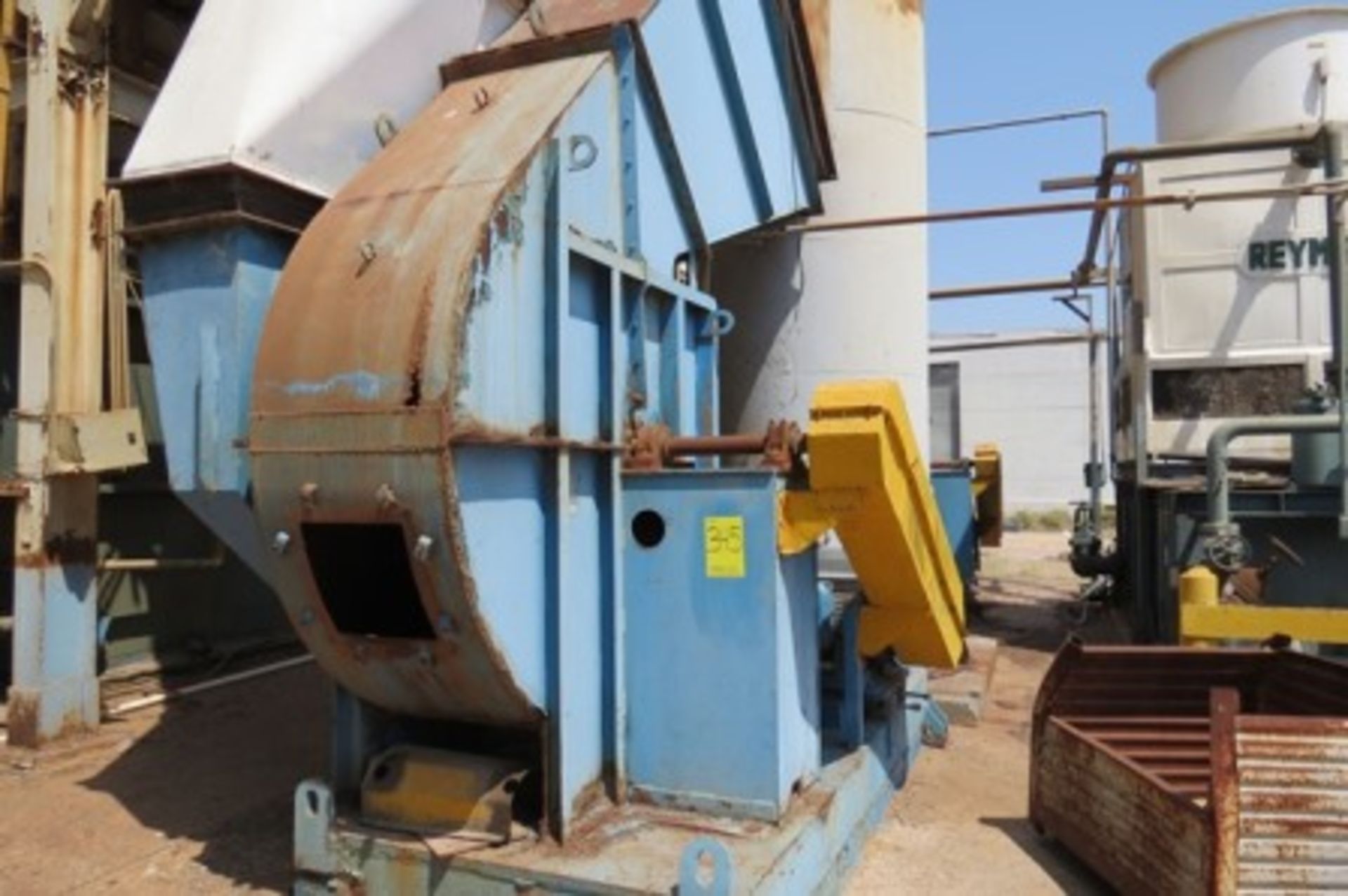 Dust collector, with 2 150 hp centrifugal blowers, filters, ducts, cooling tower - Image 4 of 46