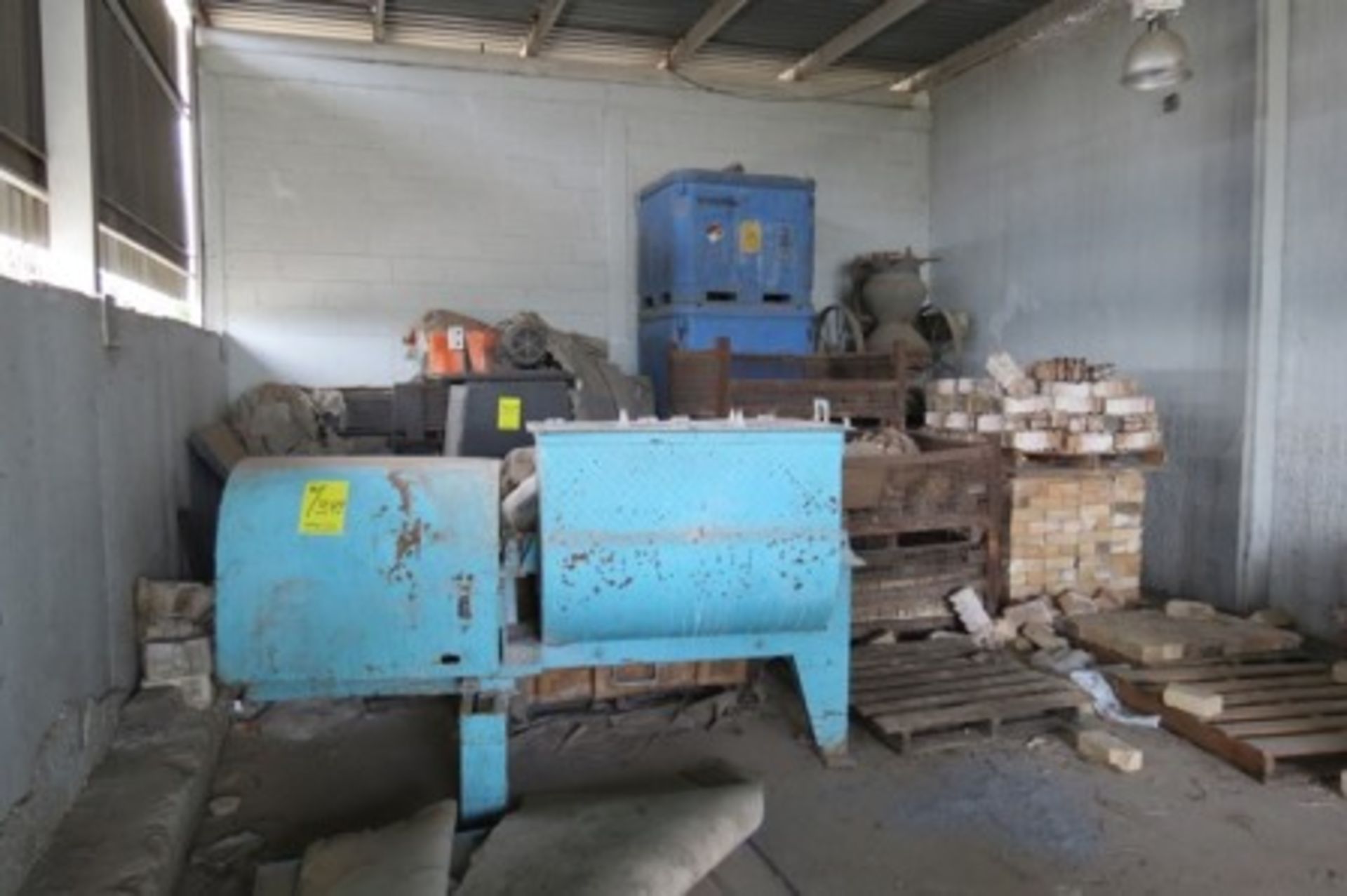 Ribbon mixer. Refractory bricks. Belt grinder. Reverberatory furnace. Cabinets with tools