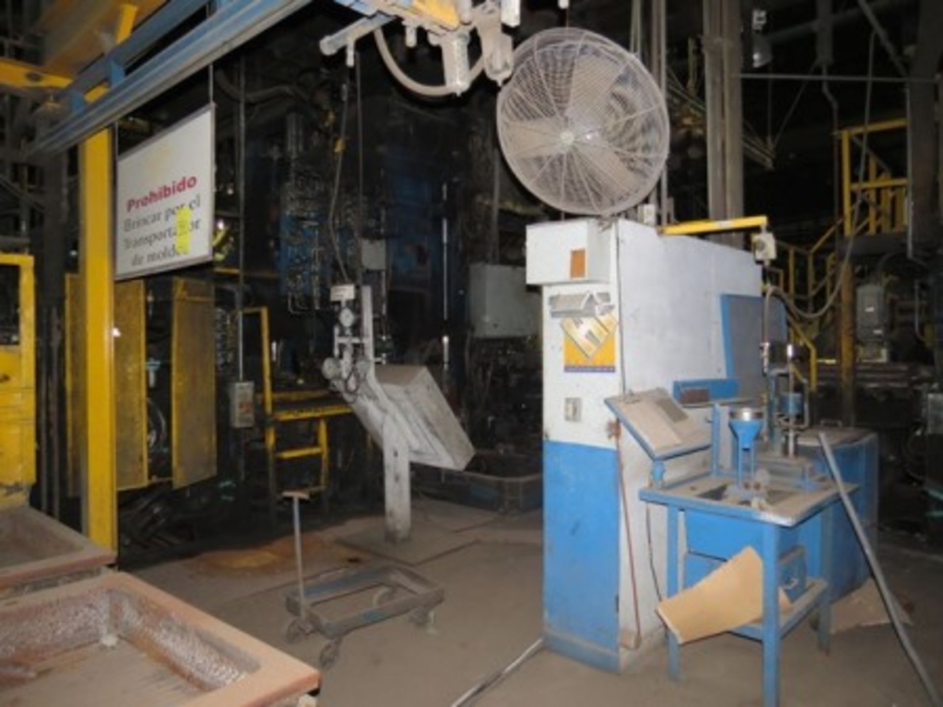 Die Casting line, Approx. (150)molding transport cars, (1)shot blasting machine, hoists, beam es… - Image 72 of 98