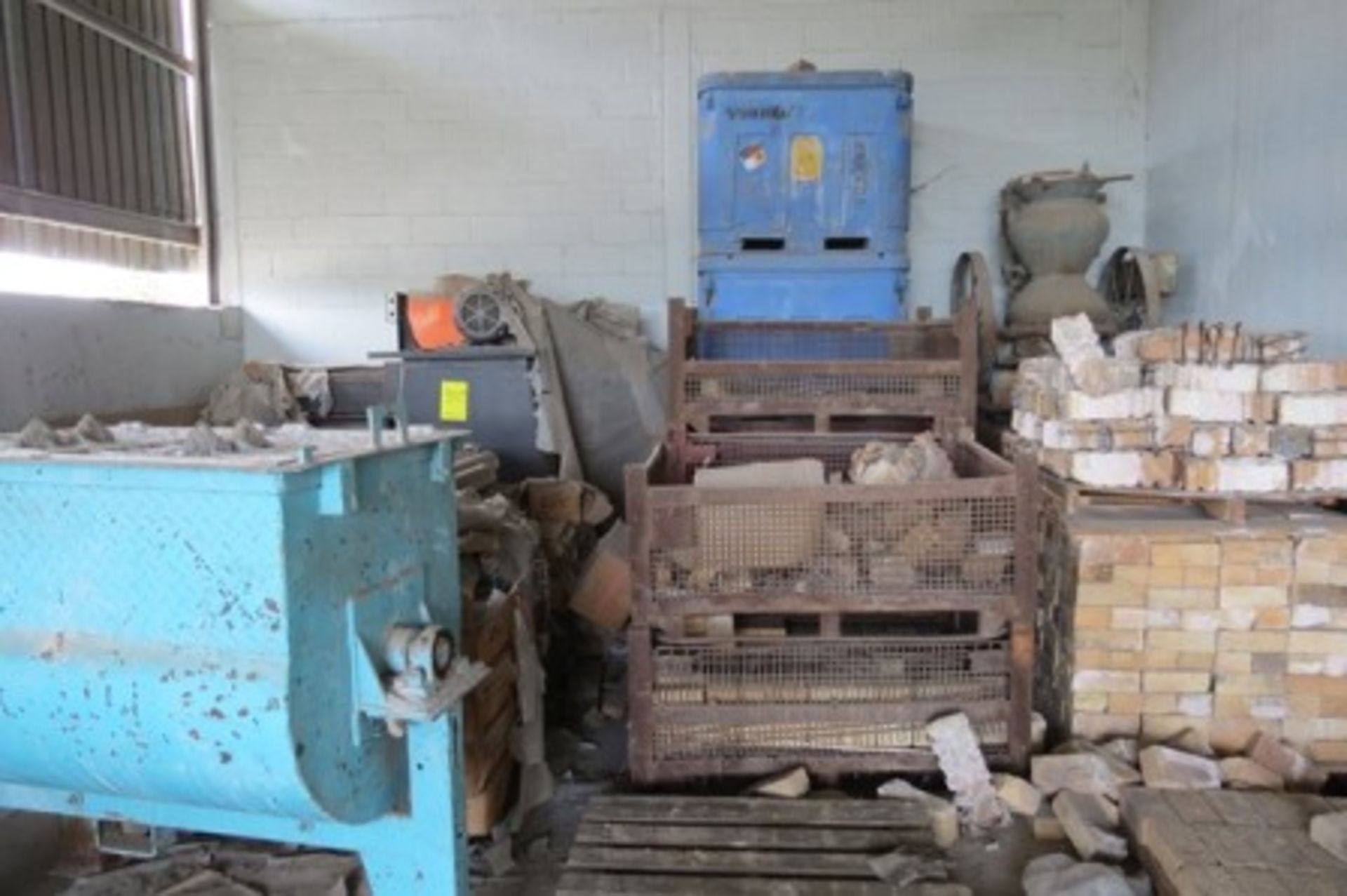 Ribbon mixer. Refractory bricks. Belt grinder. Reverberatory furnace. Cabinets with tools - Image 5 of 13