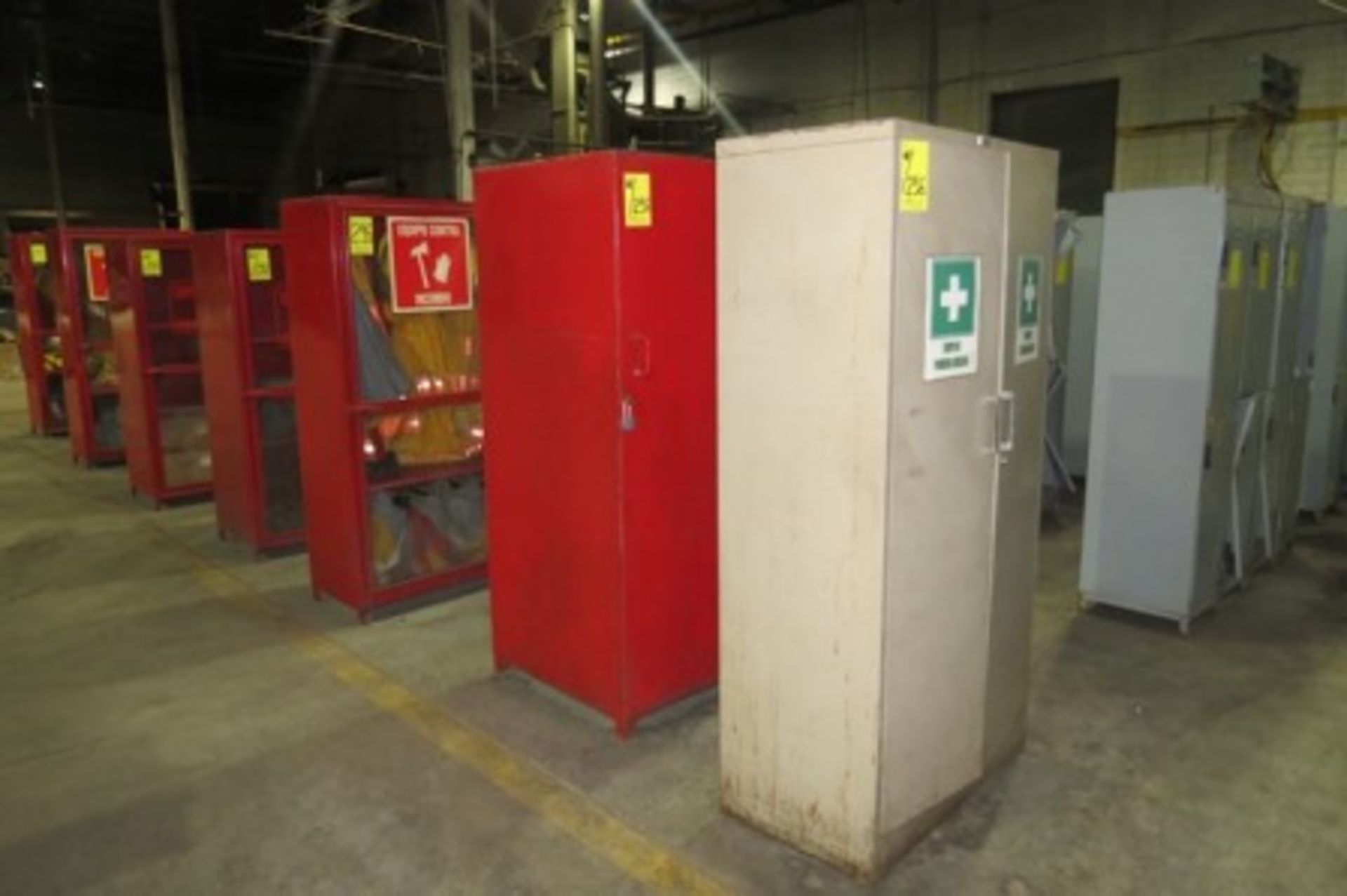 (2) Cabinets with firefighting gear. Cabinet with first aid gear - Image 10 of 11