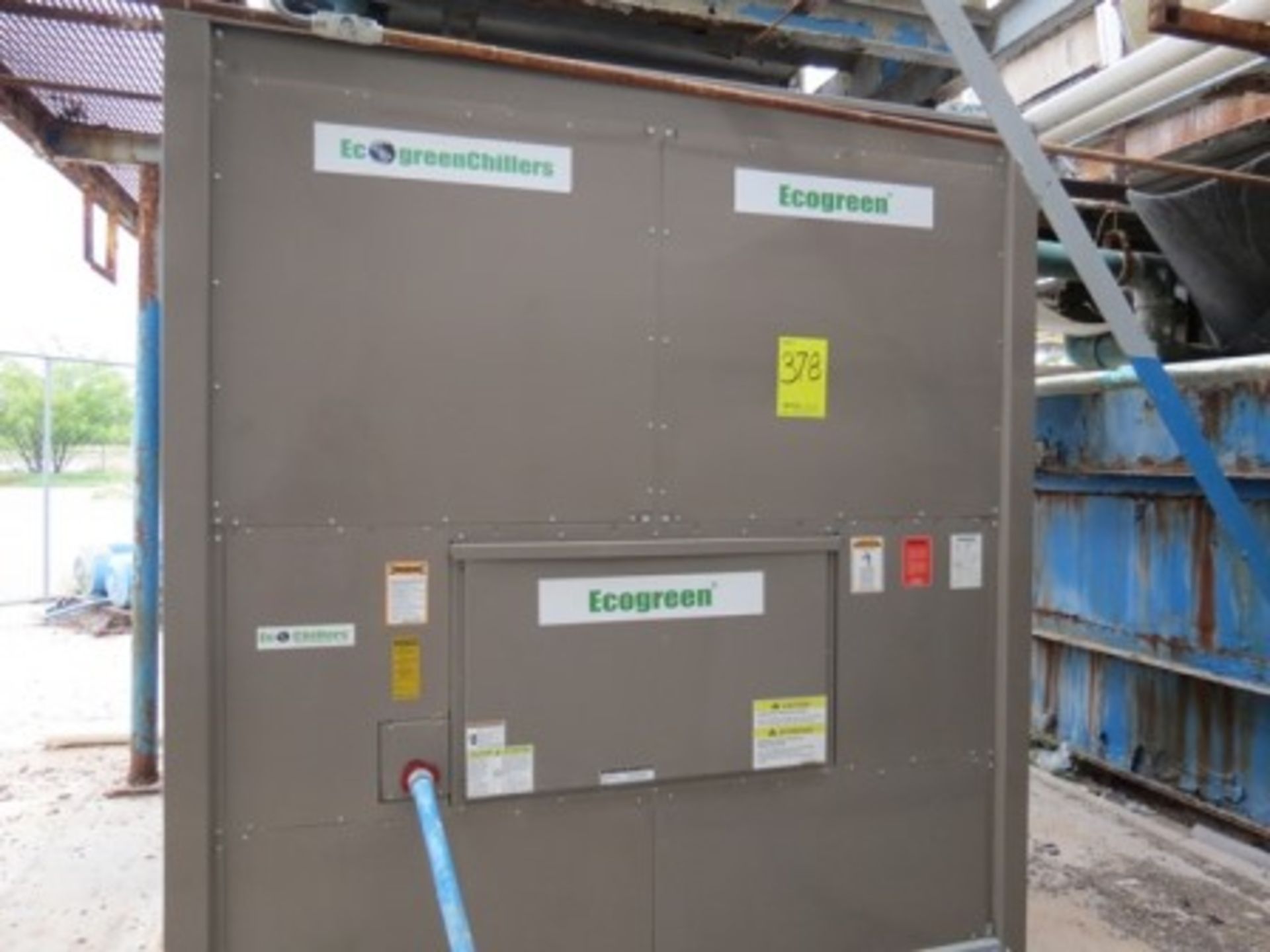 Eco Green chiller, (4)air compressors, (5)5hp pumps and structure. - Image 10 of 17