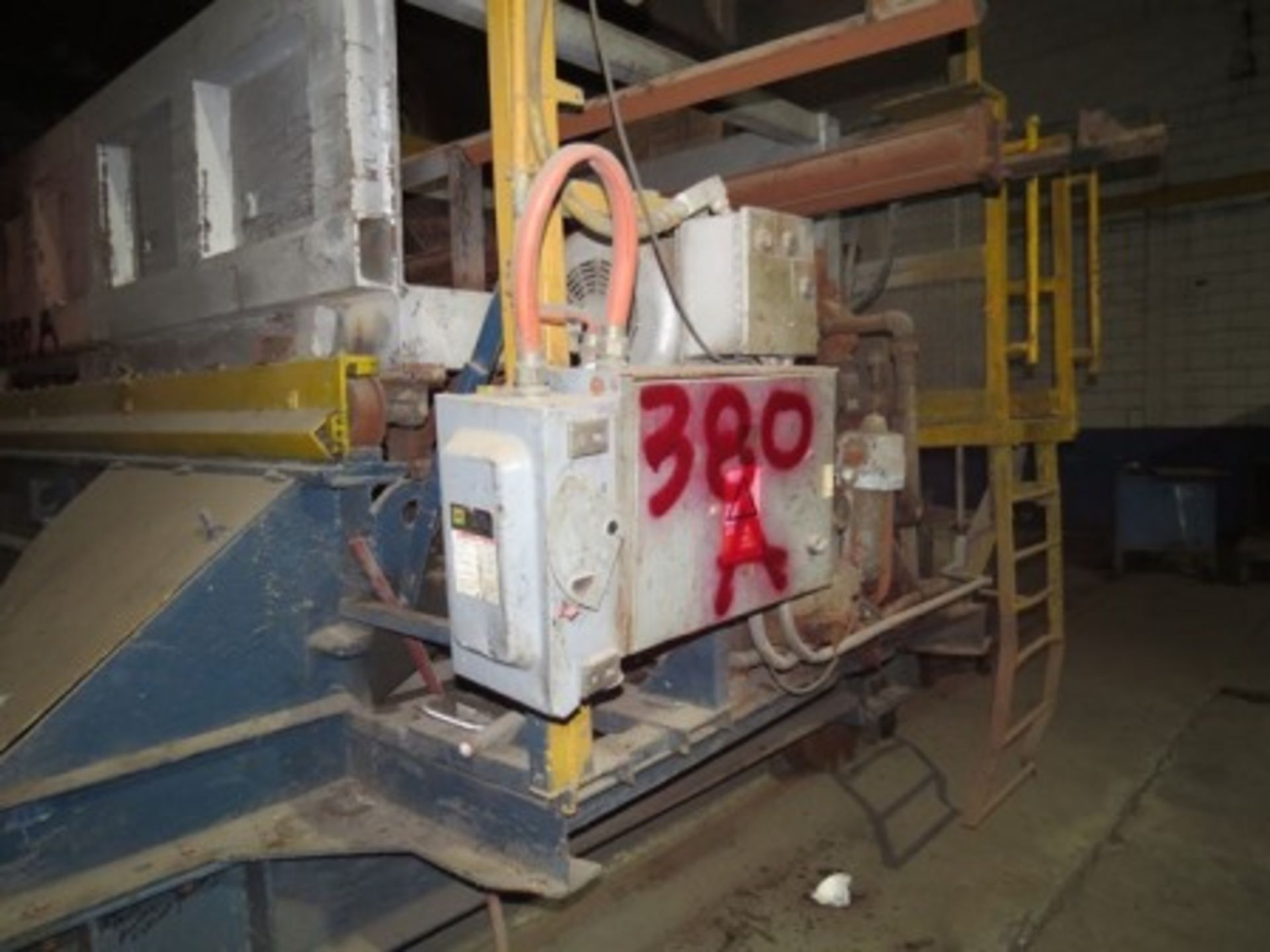 Melting furnace with dumper, hood and ductwork for gas extraction. - Image 6 of 28