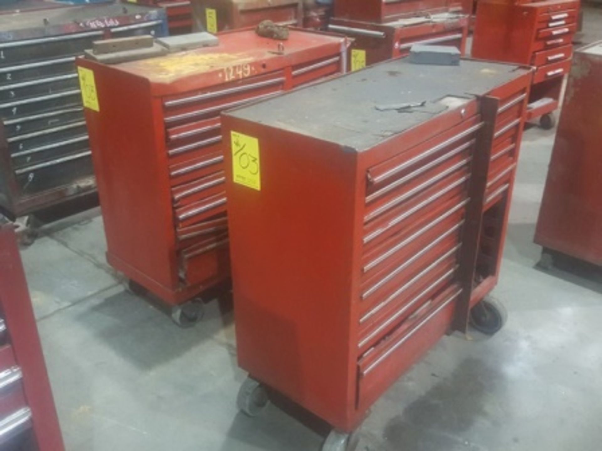 3 Tool cabinets, on casters - Image 4 of 4