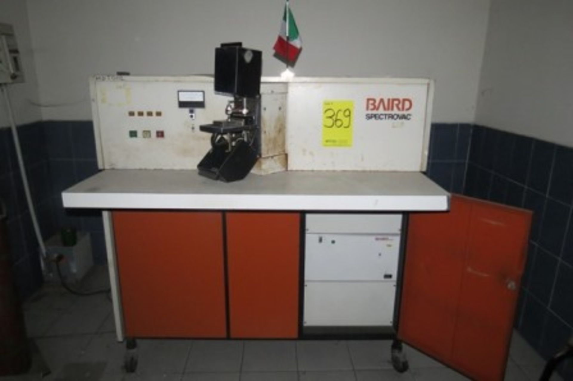 Baird spectrophotometer, laboratory furniture, test tube cabinet, bookcase and desk. - Image 2 of 15