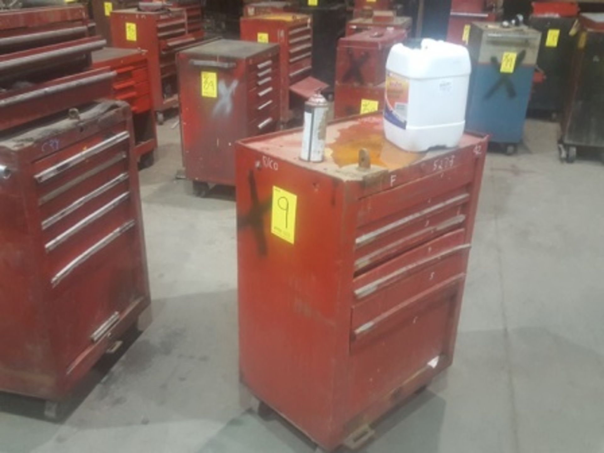 3 Tool cabinets, on casters