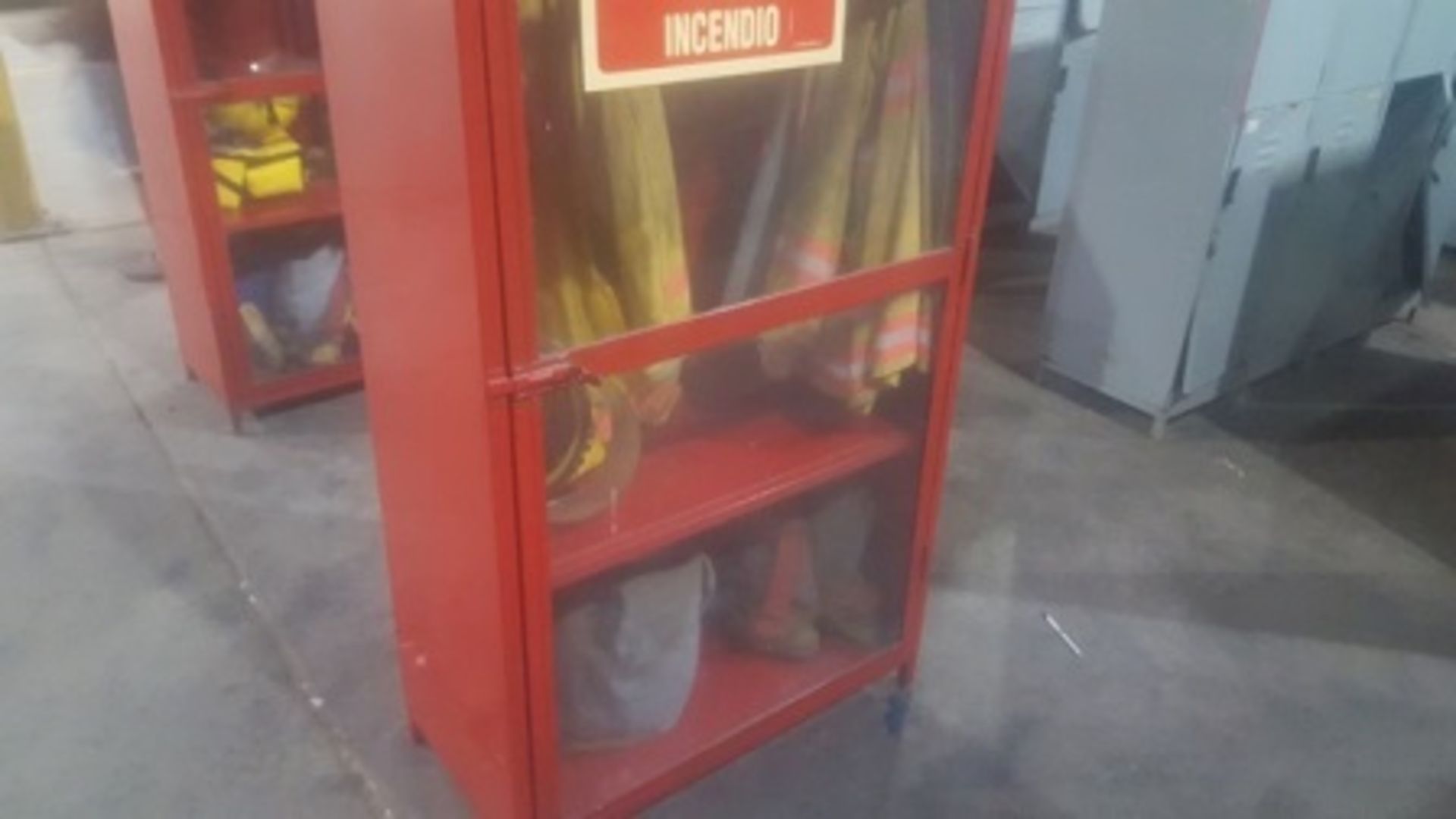 (2) Cabinets with firefighting gear - Image 3 of 16