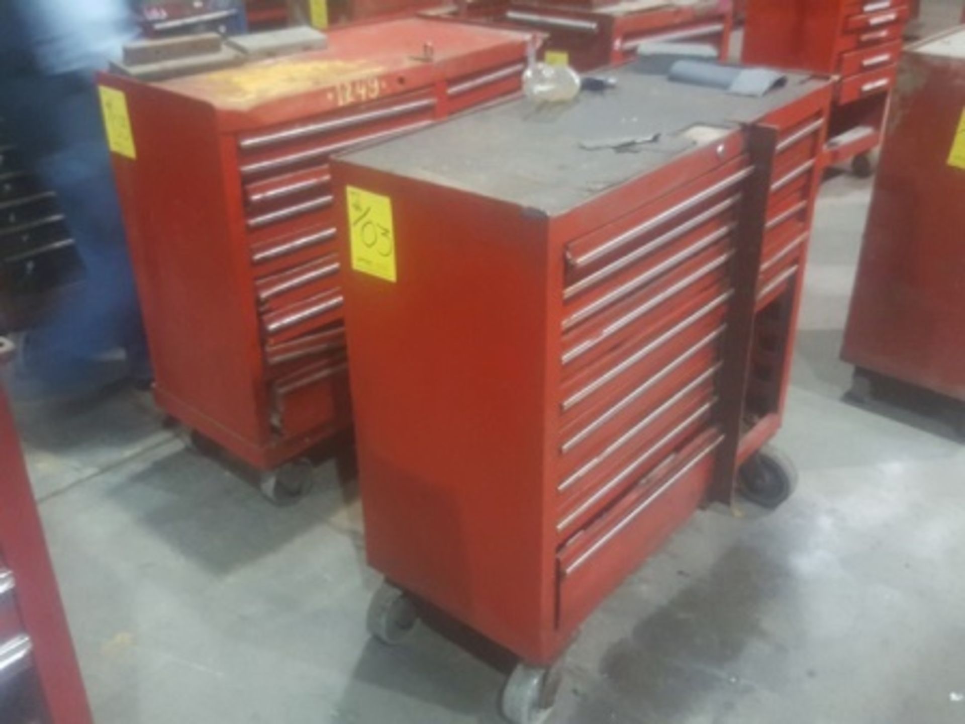 3 Tool cabinets, on casters