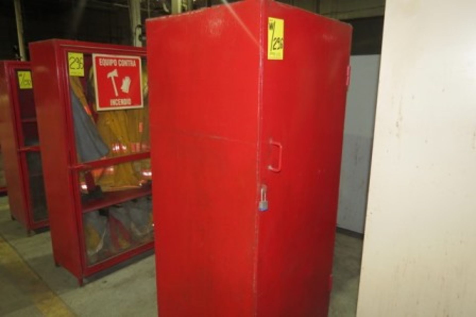 (2) Cabinets with firefighting gear. Cabinet with first aid gear - Image 6 of 11