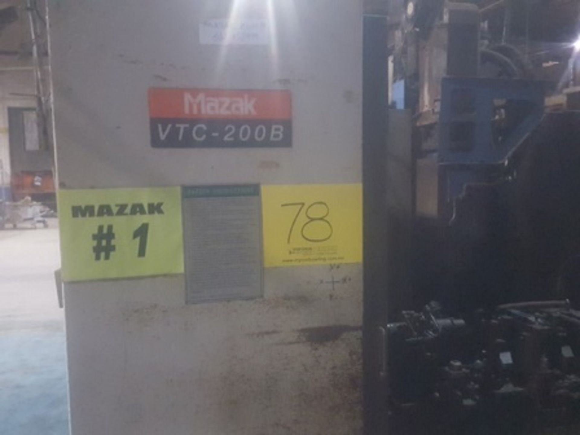 Mazak VTC-200B, CNC vertical machining center, 24 pocket automatic tool changer, s/n 158470; 2002 - Image 3 of 18
