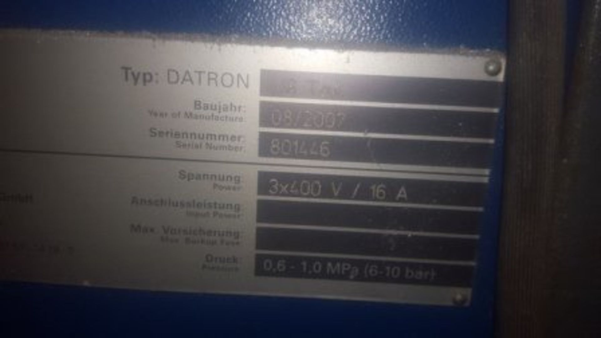 Datron M8 T0A s/n 801446, 2007, high speed CNC machining center - Image 12 of 22