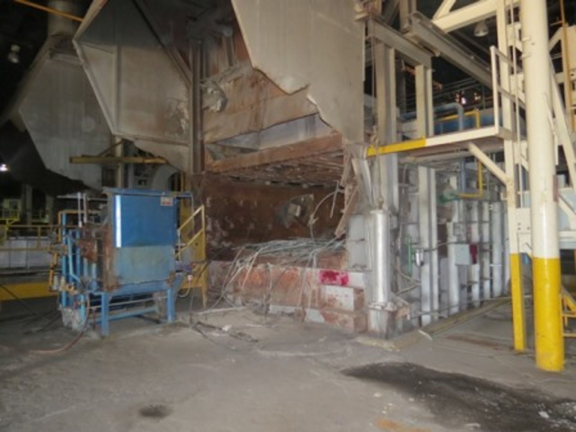 Melting furnace with dumper, hood and ductwork for gas extraction. - Image 19 of 28