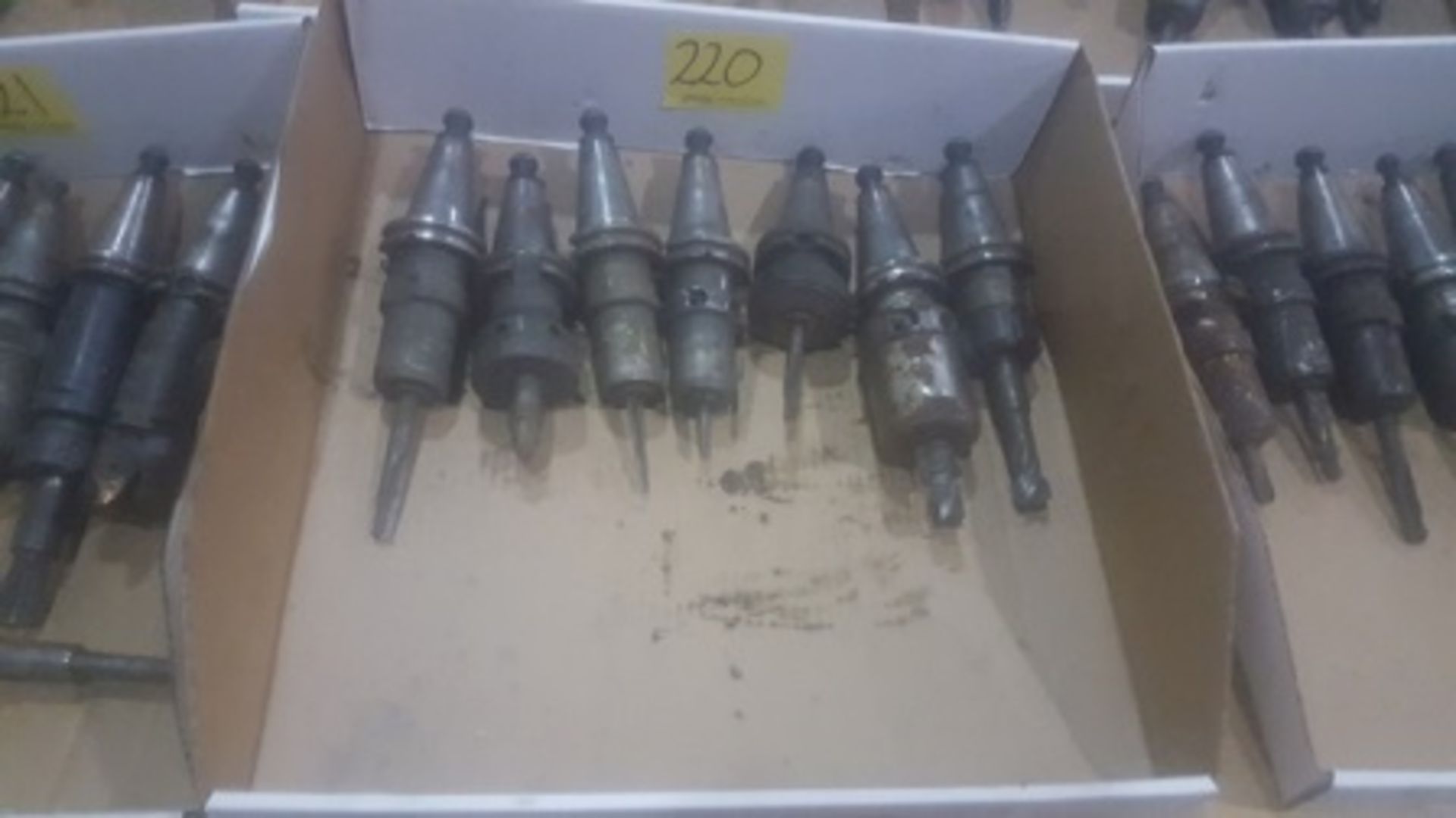 (3) Boxes with CNC tool holders, carbide cutters and high speed steel drills - Image 2 of 4