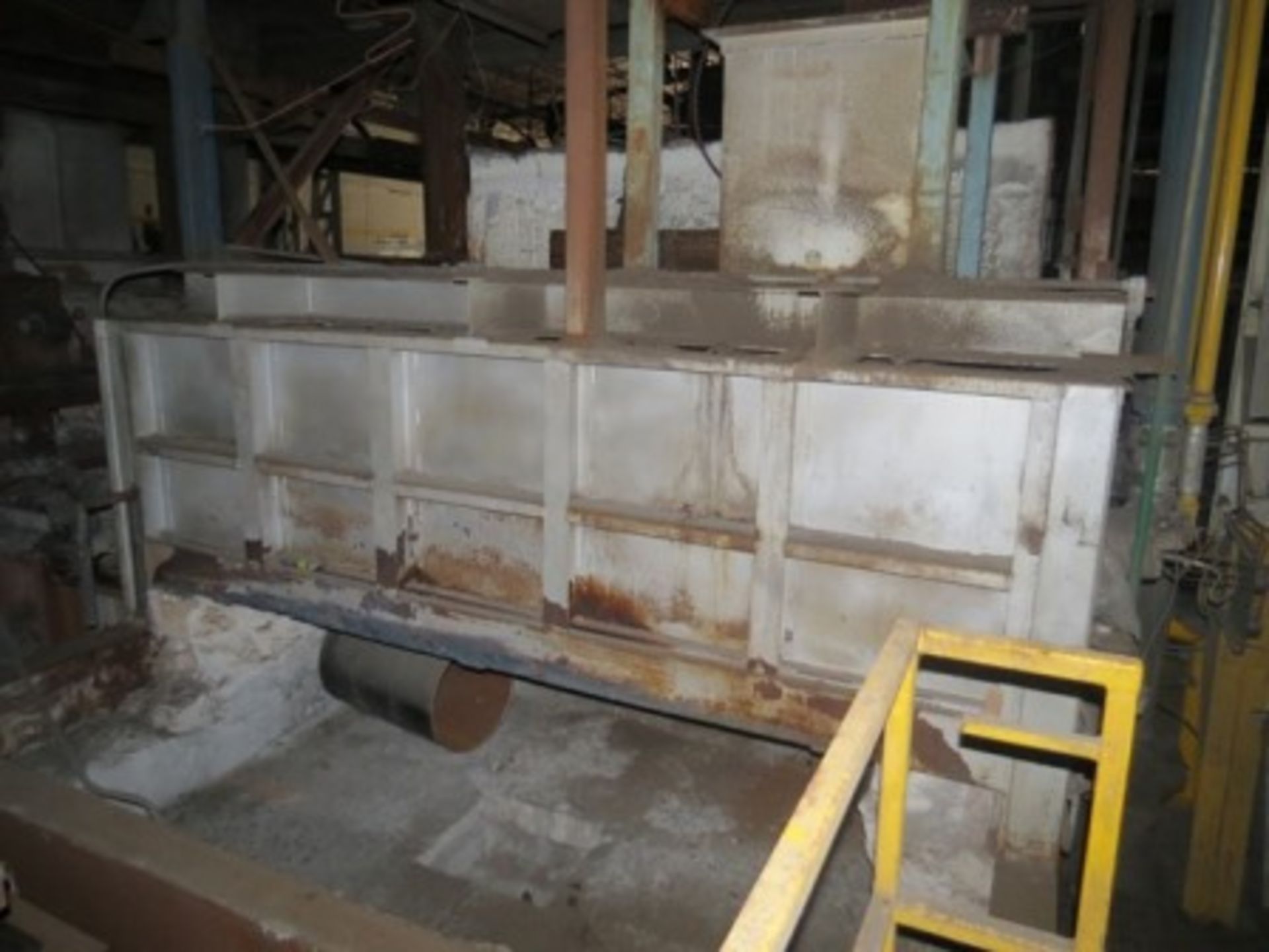 Melting furnace with dumper, hood and ductwork for gas extraction. - Image 4 of 12