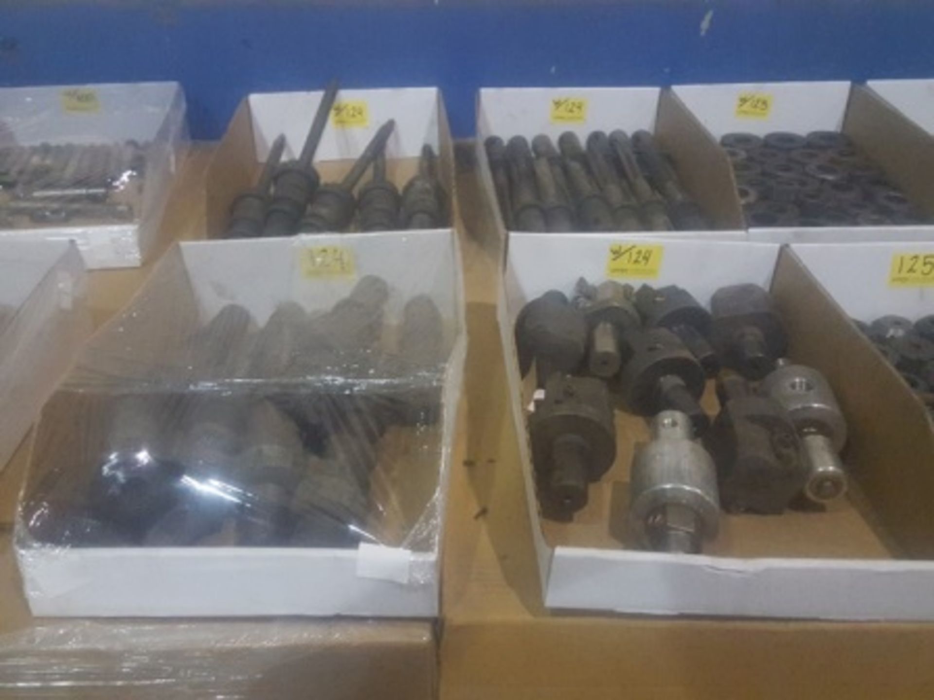 (4) Boxes with CNC tool holders and carbide cutters
