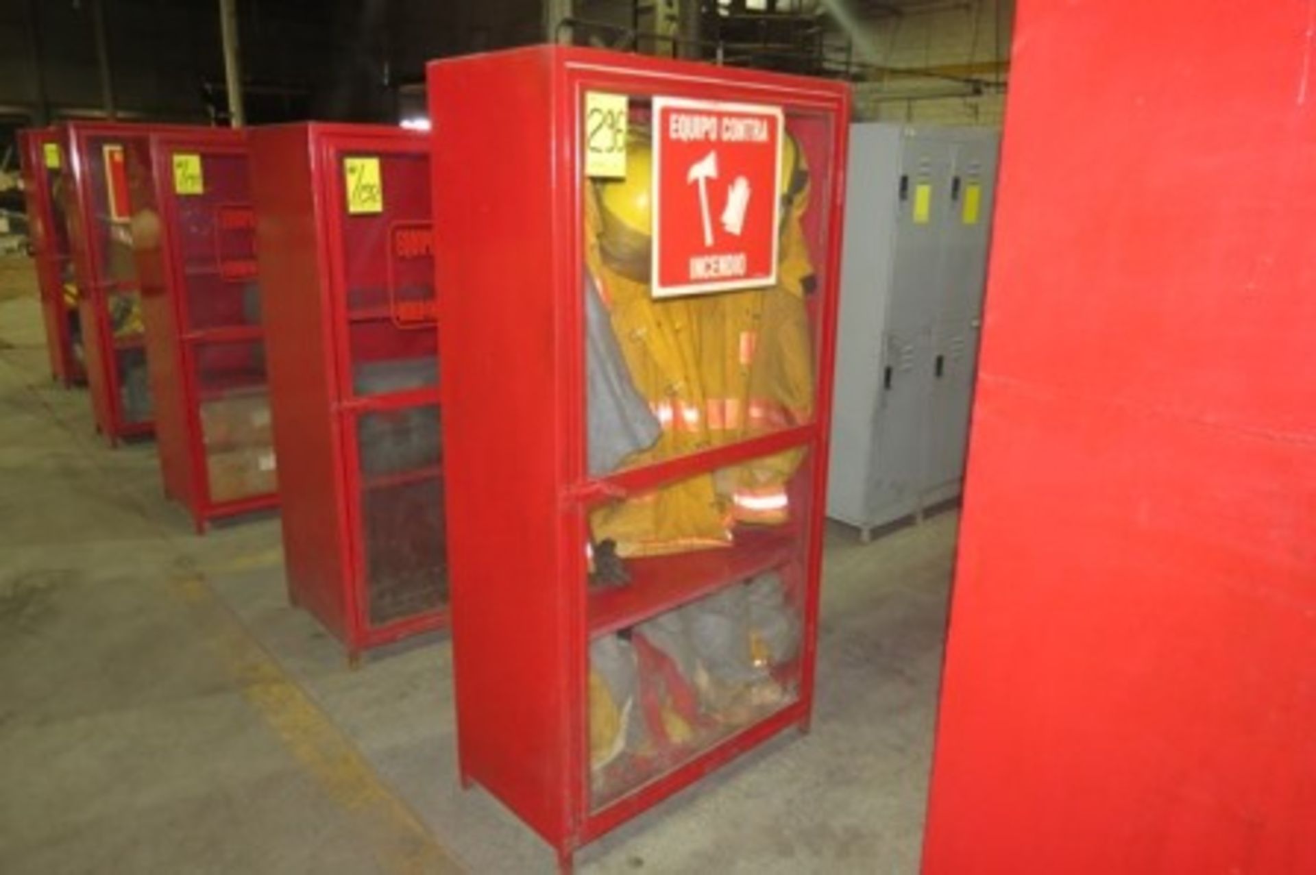 (2) Cabinets with firefighting gear. Cabinet with first aid gear - Image 4 of 11