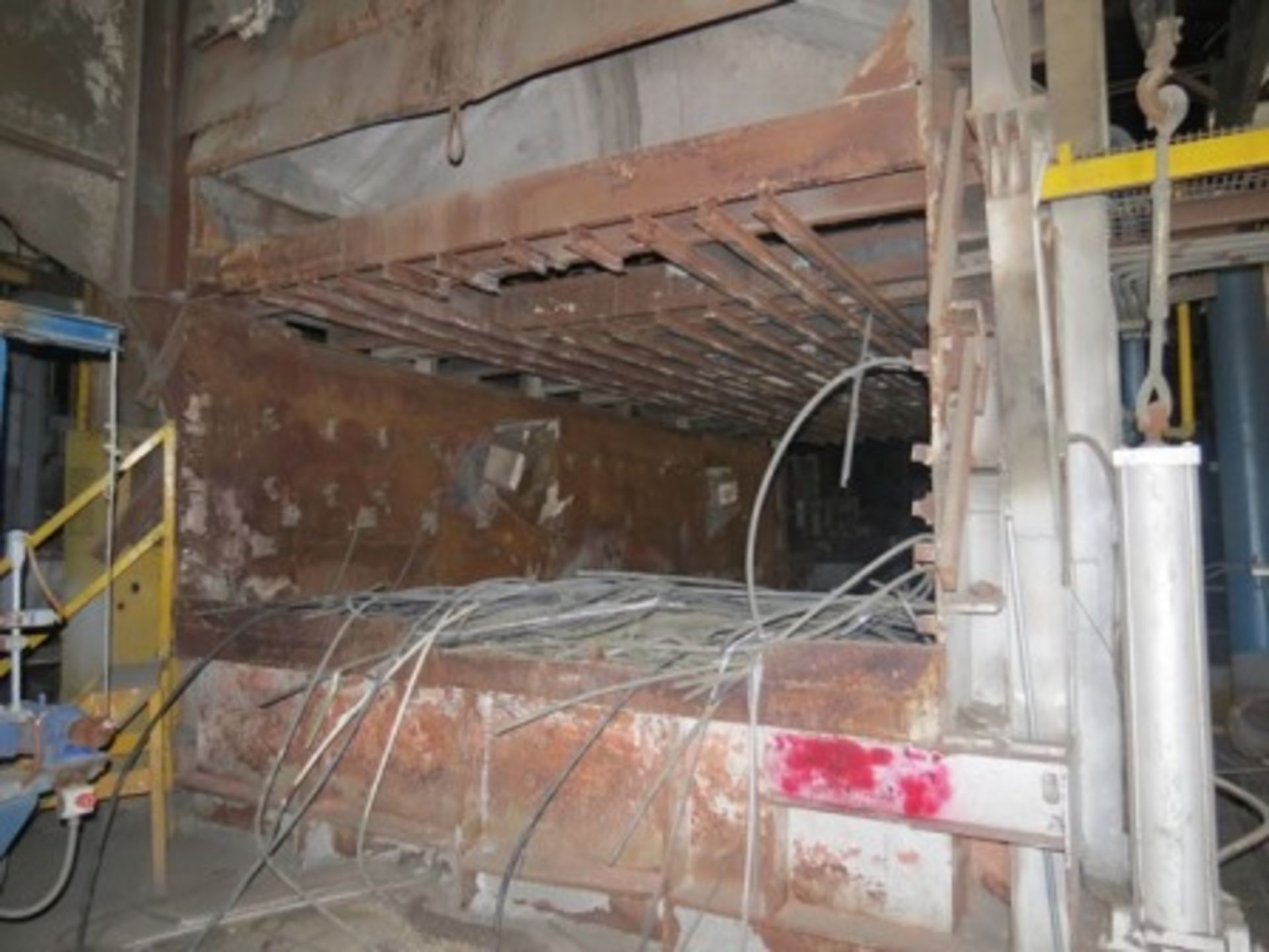 Melting furnace with dumper, hood and ductwork for gas extraction. - Image 20 of 28