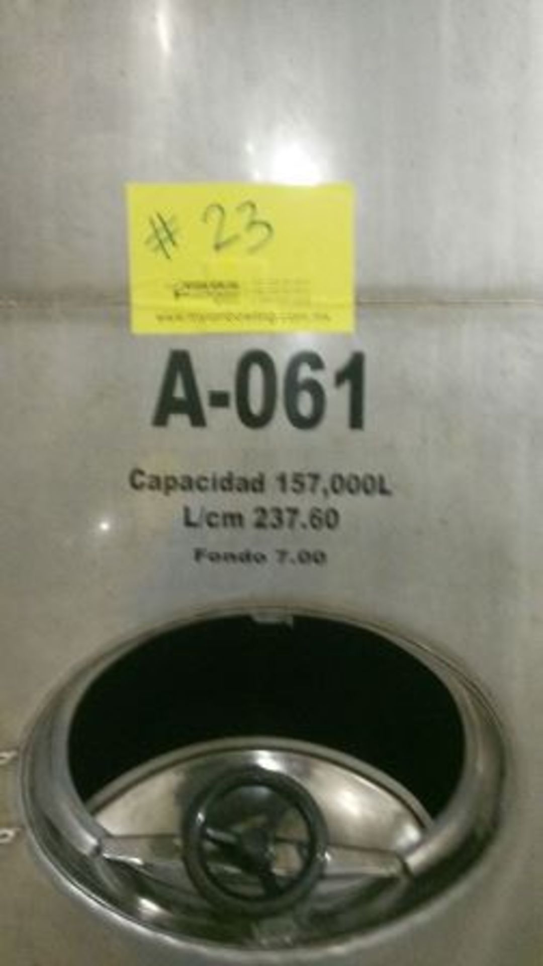 TANQUE DE 157,000 LTS DE CAPACIDAD, MATERIAL ACERO INOXIDABLE 304, CON ALTURA DE 6.70 METROS Y - Image 3 of 16