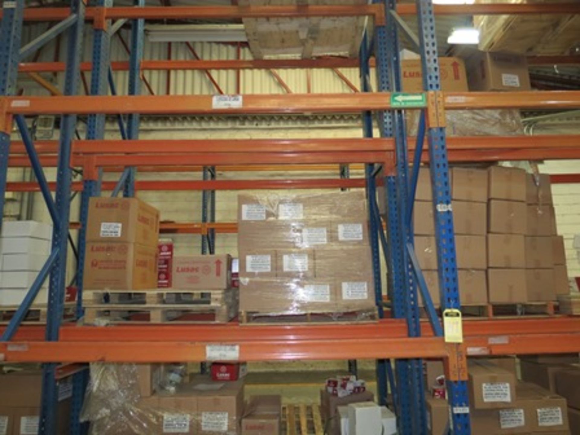 Vertical storage rack 19.67 m front x 0.76 m deep x 4.52 m high consists of 3 levels, drawer of … - Image 4 of 7