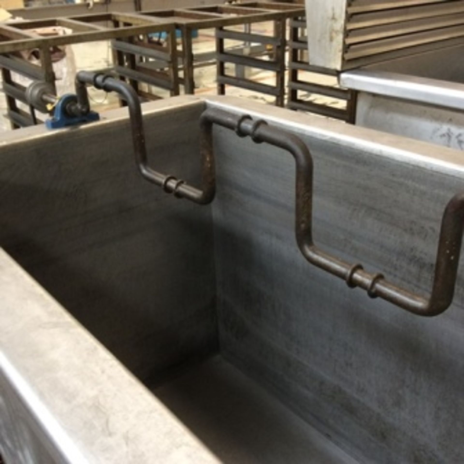 2 stainless steel tubs for washing 2.20 x .96 x .90 m with agitation system … - Image 8 of 13