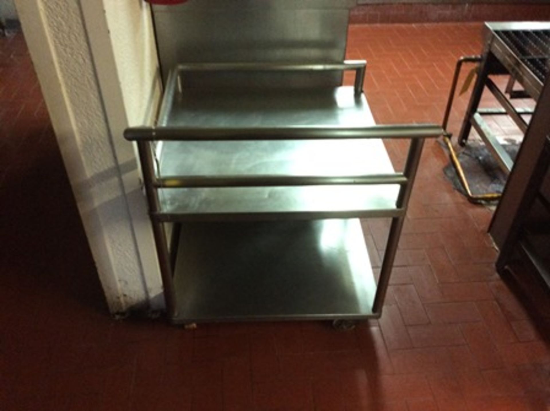 Work table in stainless steel of .90 x .70 x .90 m and stainless steel service trolley of .70 x … - Image 3 of 4