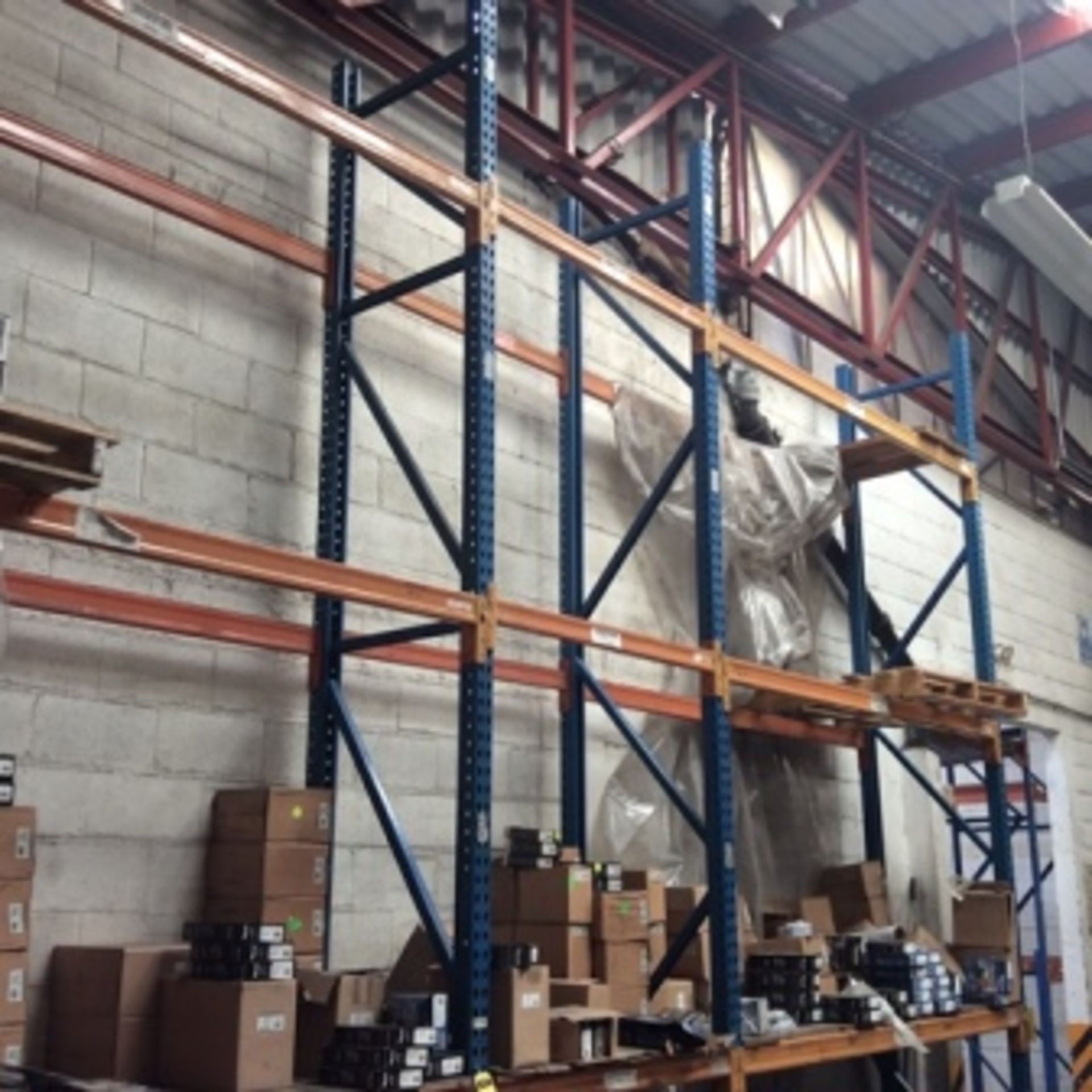 Vertical storage rack 14.09 m front x 0.76 m deep x 4.52 m high consists of 3 levels … - Image 8 of 8