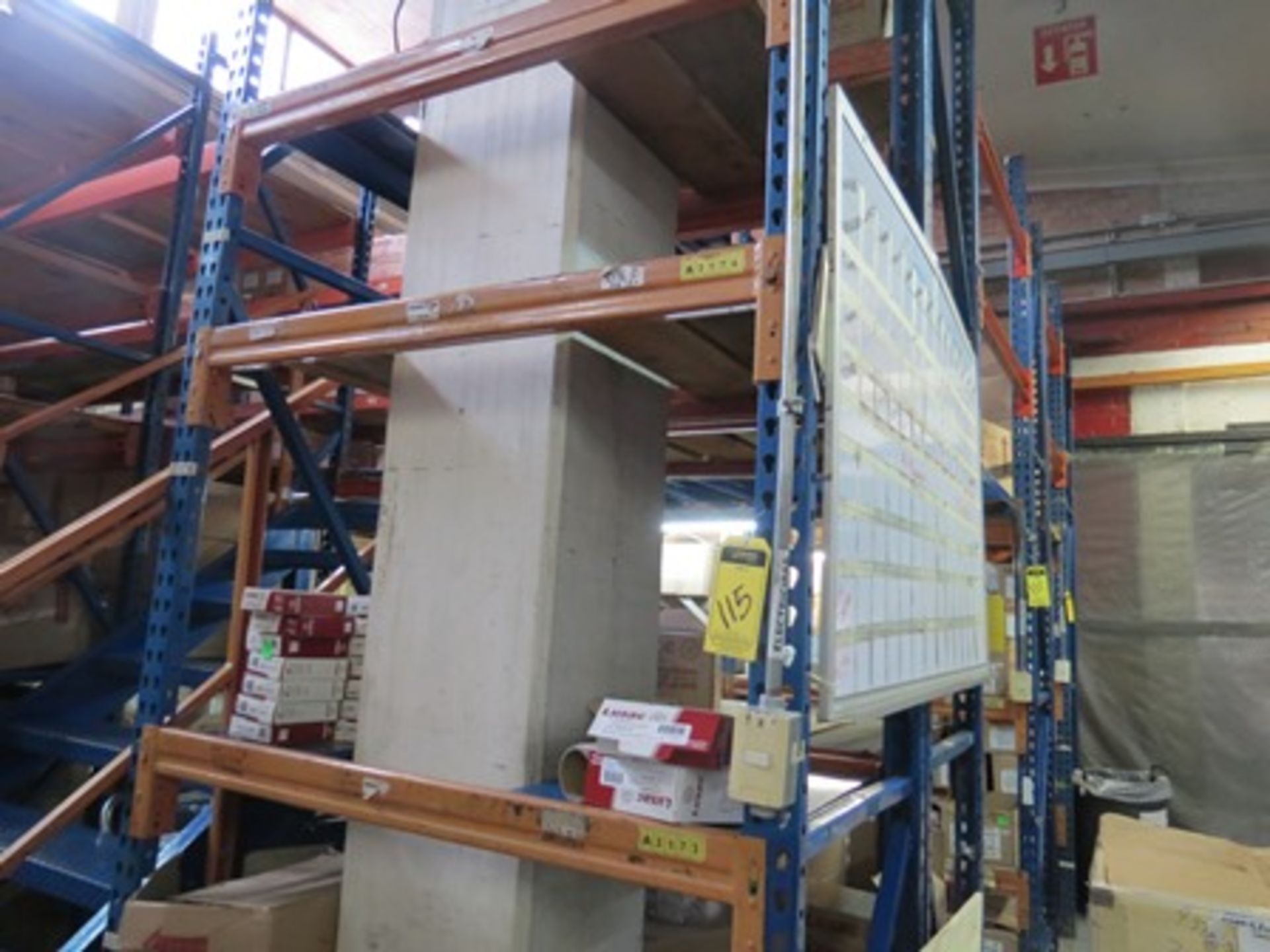 Vertical storage rack 17.0 m front x 0.75 m deep x 3.66 m high consists of 4 levels, drawer of 2 … - Image 3 of 5