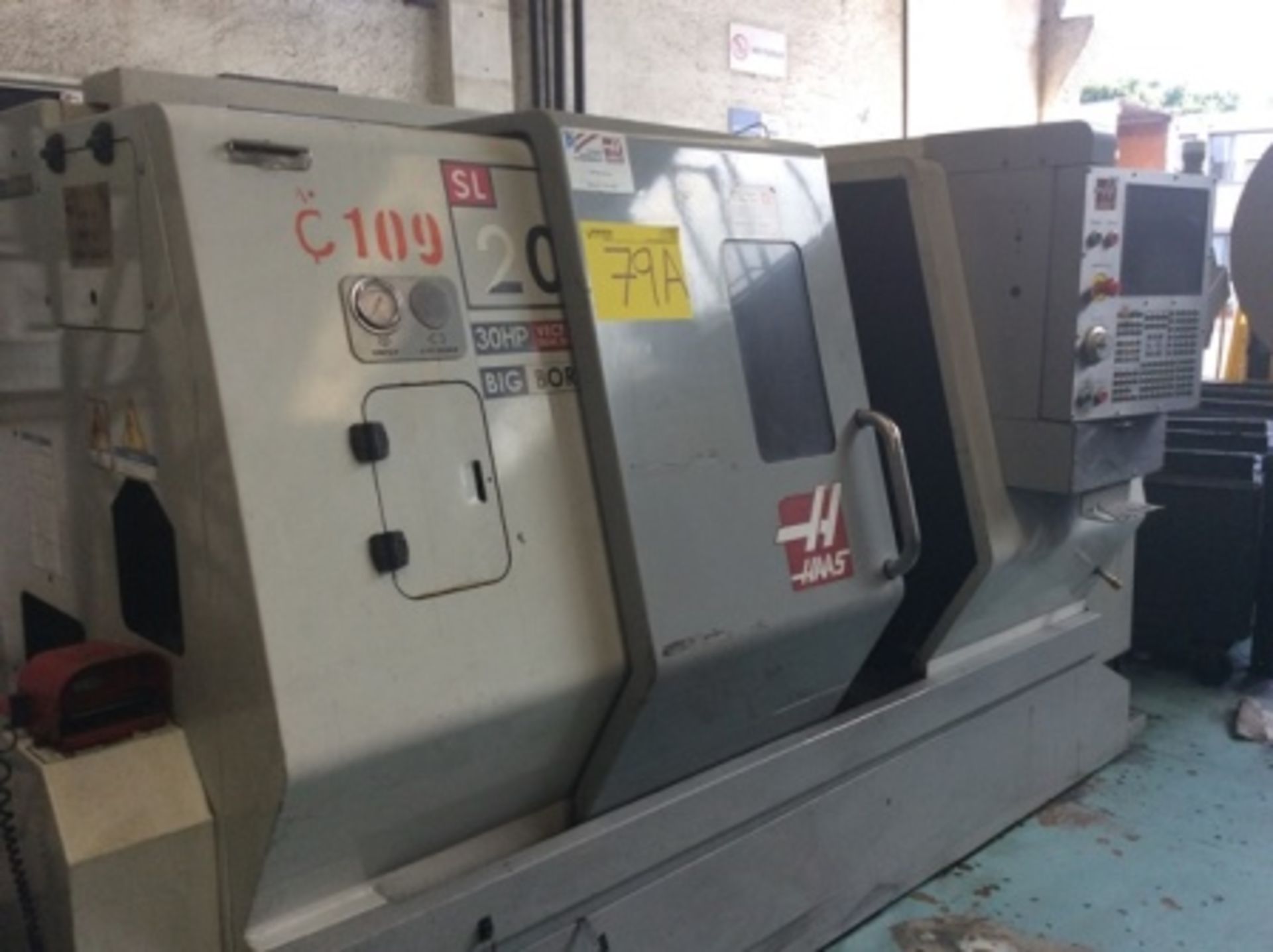 2009 Haas CNC Lathe, model SL20B series 3084722, MFG: 05/09 voltage 195/260, 30 Hp Big Bore with … - Image 5 of 30