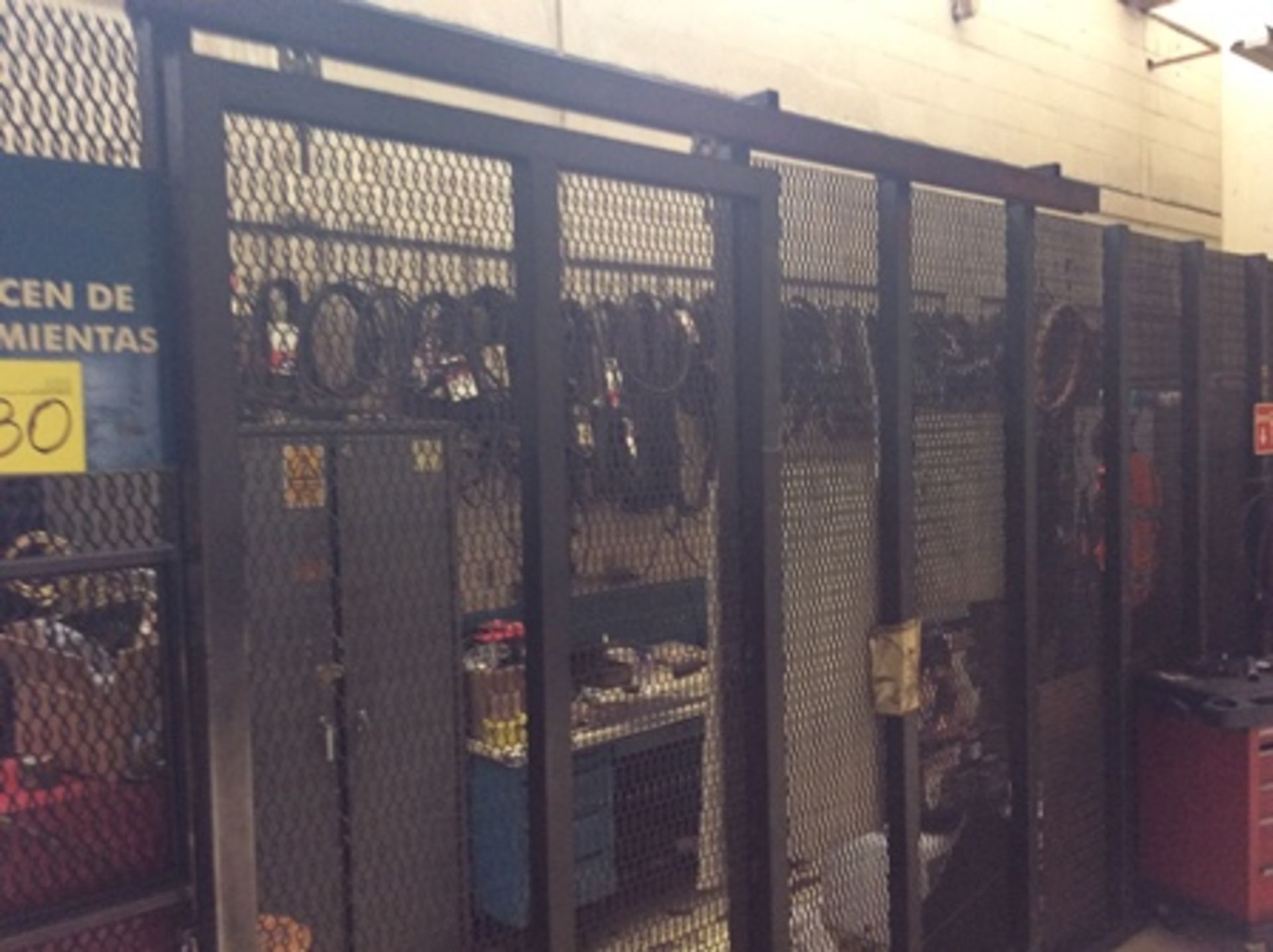 Tool store includes contents, sliding door and protective cage … - Image 15 of 15