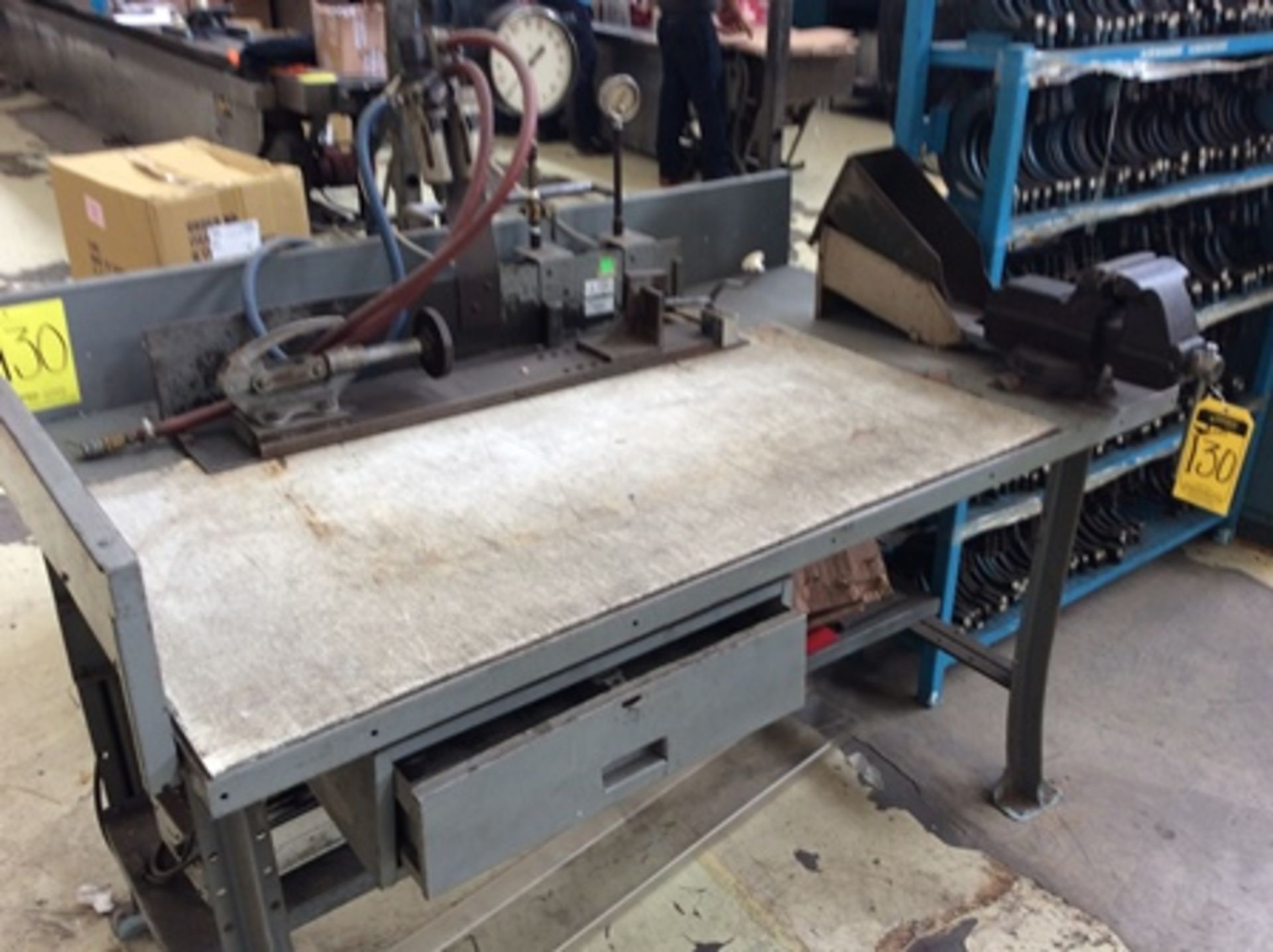 Work table with pneumatic tester and bench number 1 Wilton brand … - Image 7 of 9