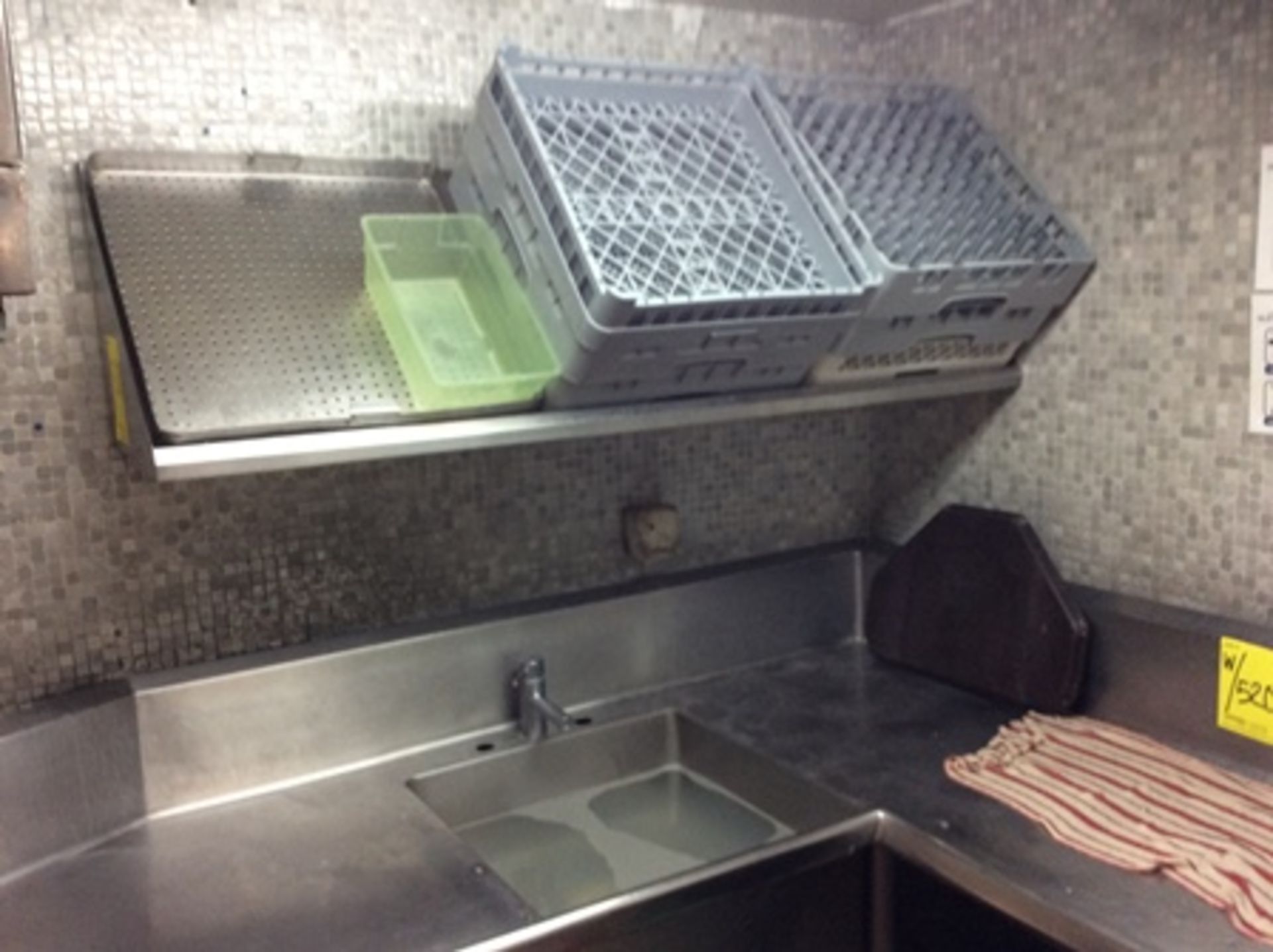 Corner stainless steel sink with stainless steel drainer includes shelf … - Image 5 of 5