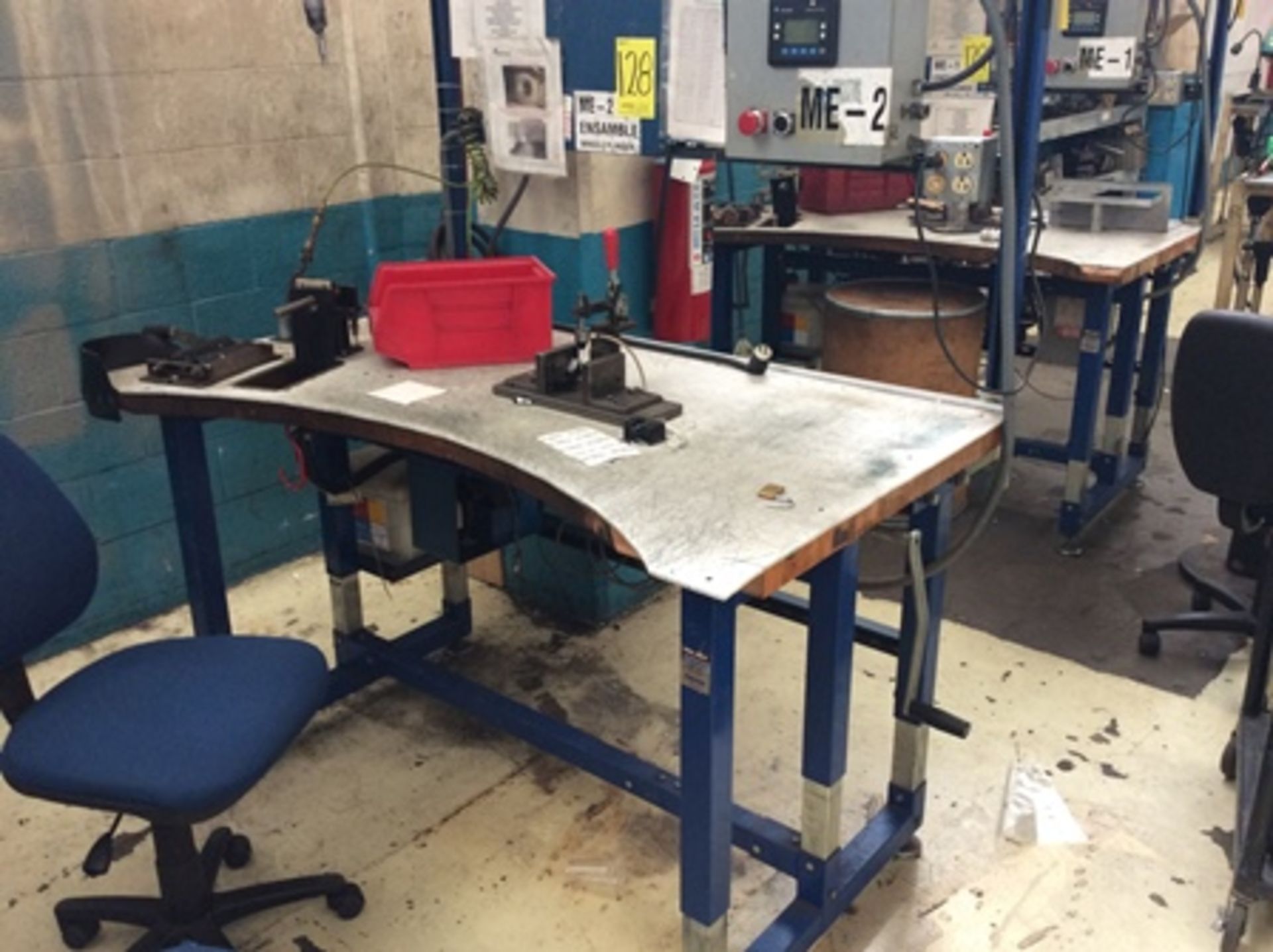 Assembly table with lifting system, clamping devices control board and rocker arm with pneumatic … - Image 2 of 6