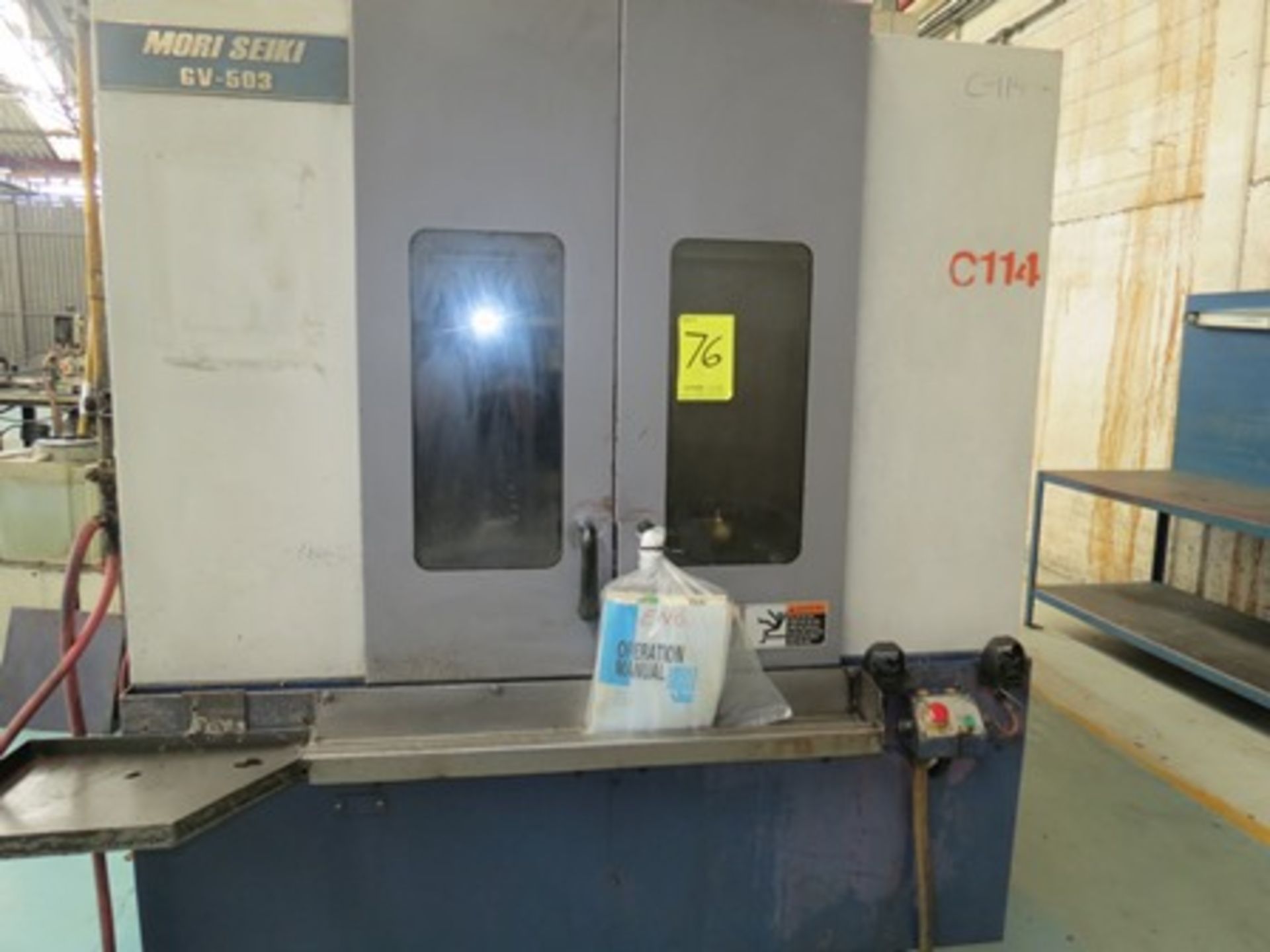 2000 Mori Seiki CNC Machining Center, Model GV503 167, with 30 tool carrier carousel, double pal …