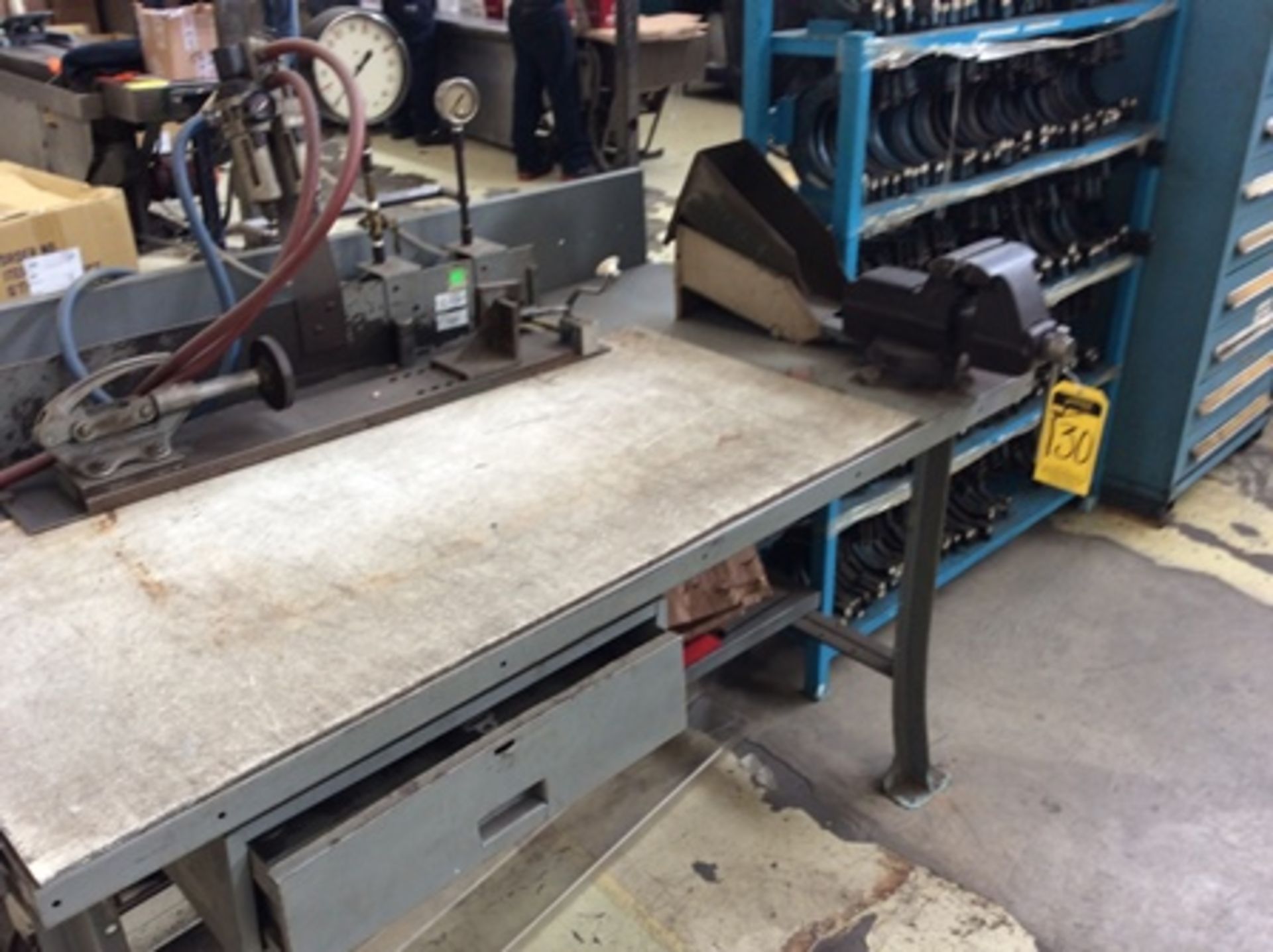 Work table with pneumatic tester and bench number 1 Wilton brand … - Image 6 of 9